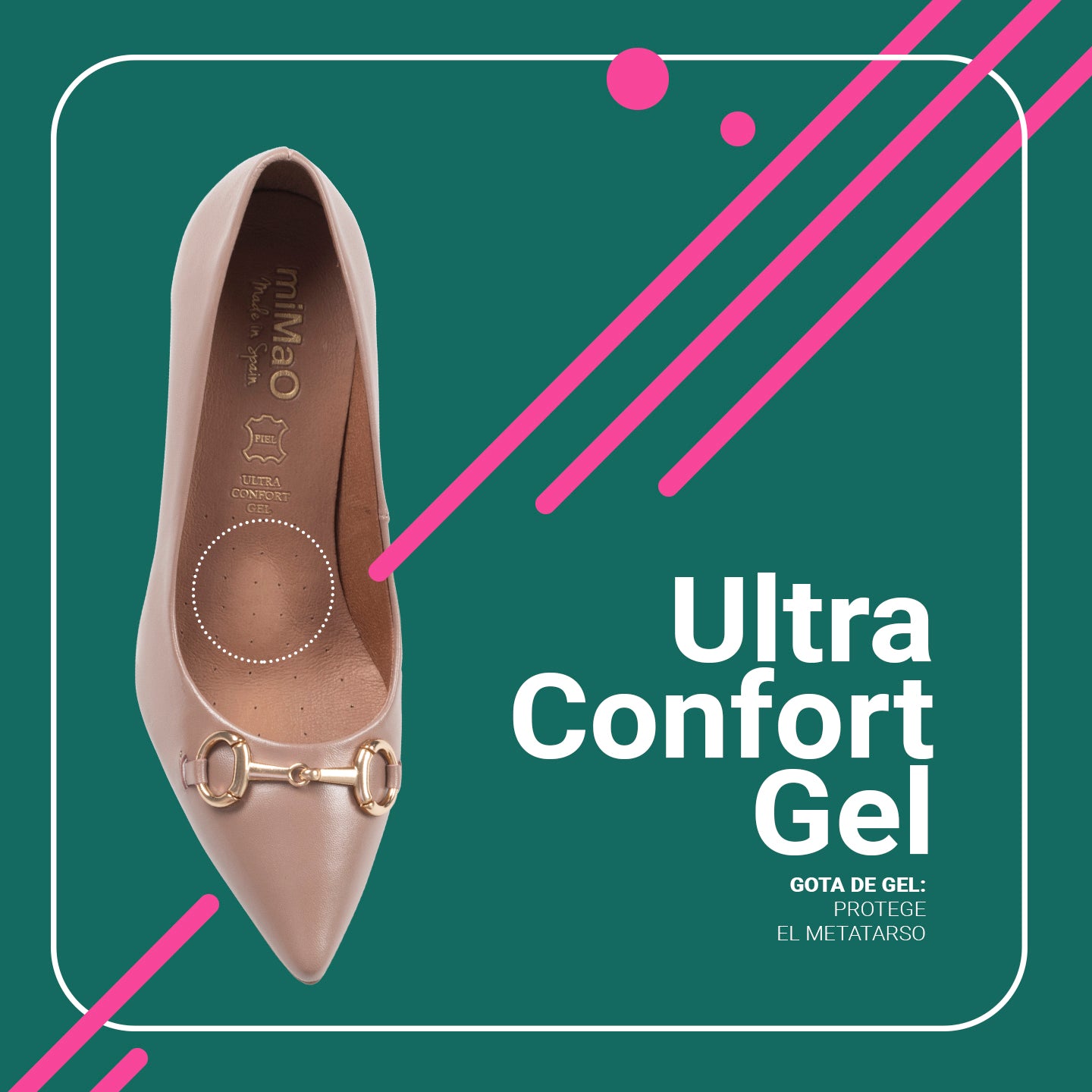 ELEGANCE – GREEN stiletto heel with metallic detail