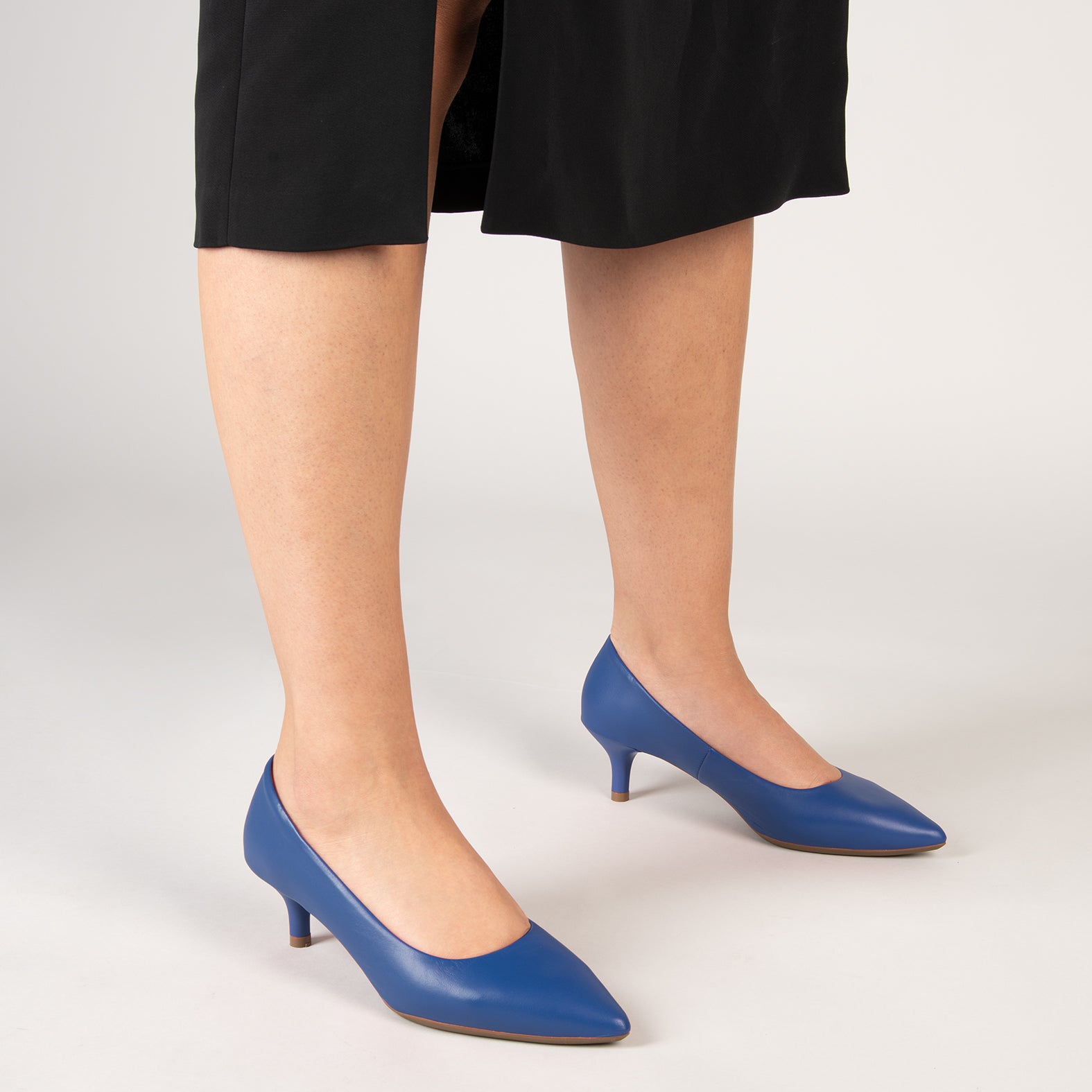 URBAN KITTEN – ELECTRIC BLUE nappa leather kitten heels