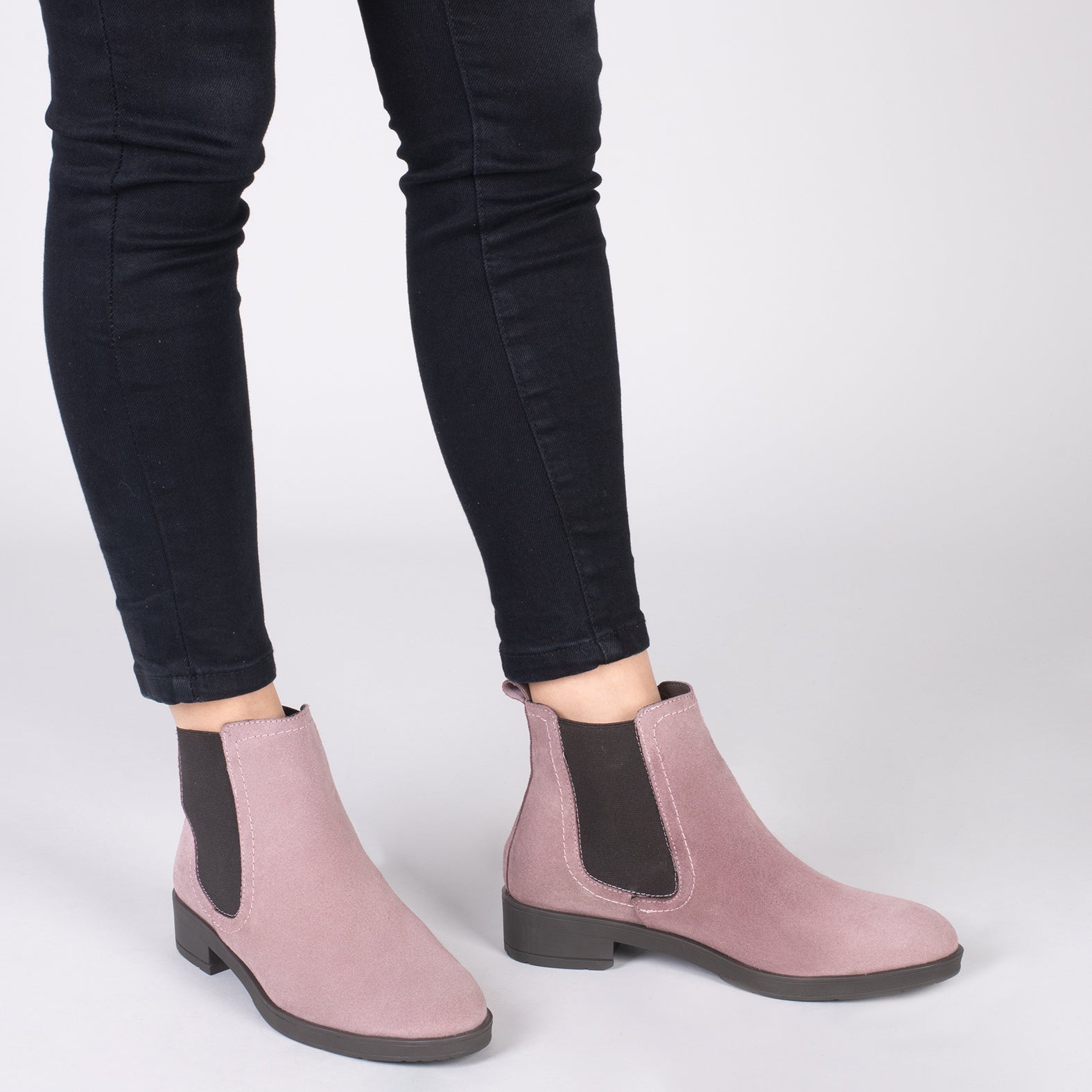 CHELSEA Bottines plates pour femme ROSE miMaO