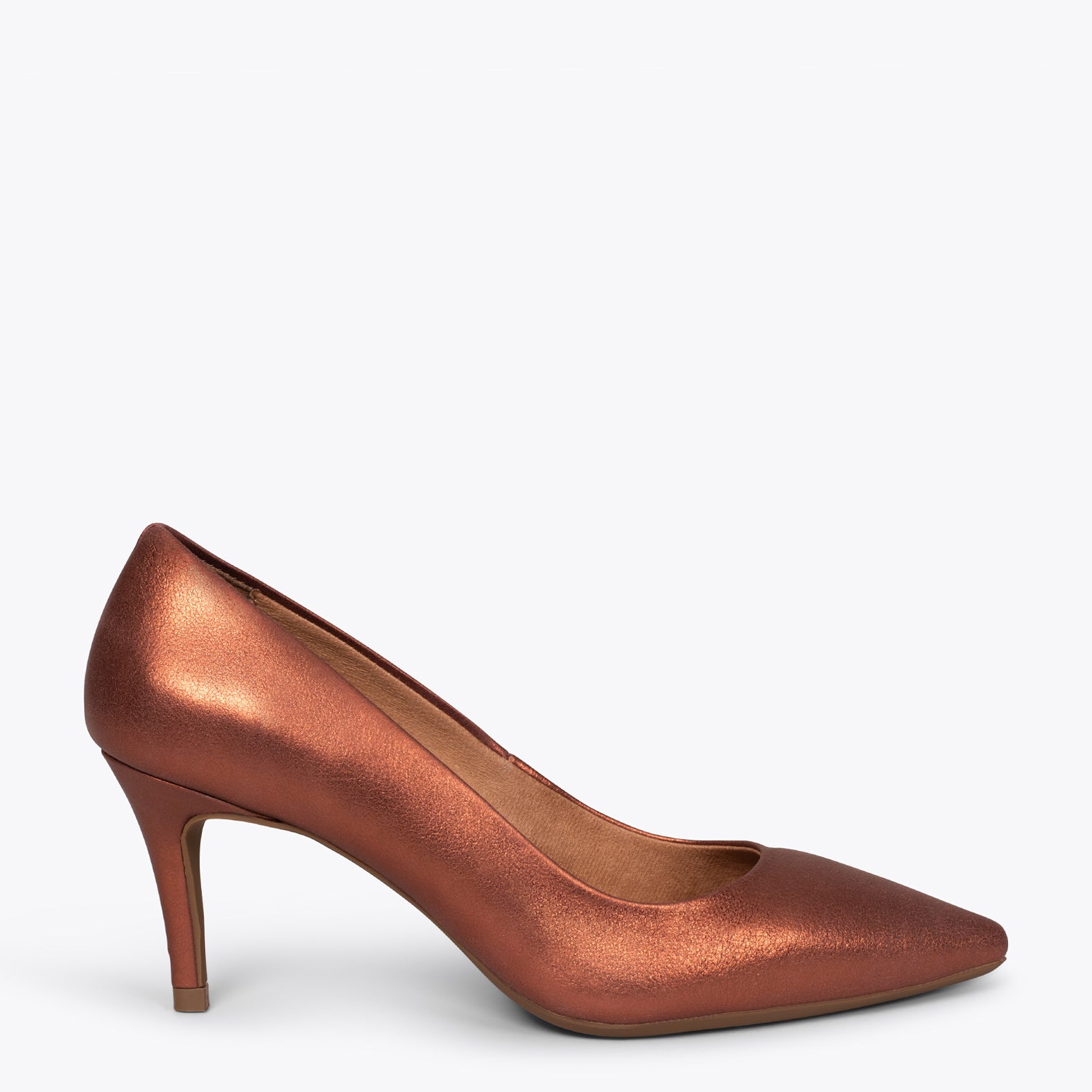 STILETTO – COPPER stiletto mid heel