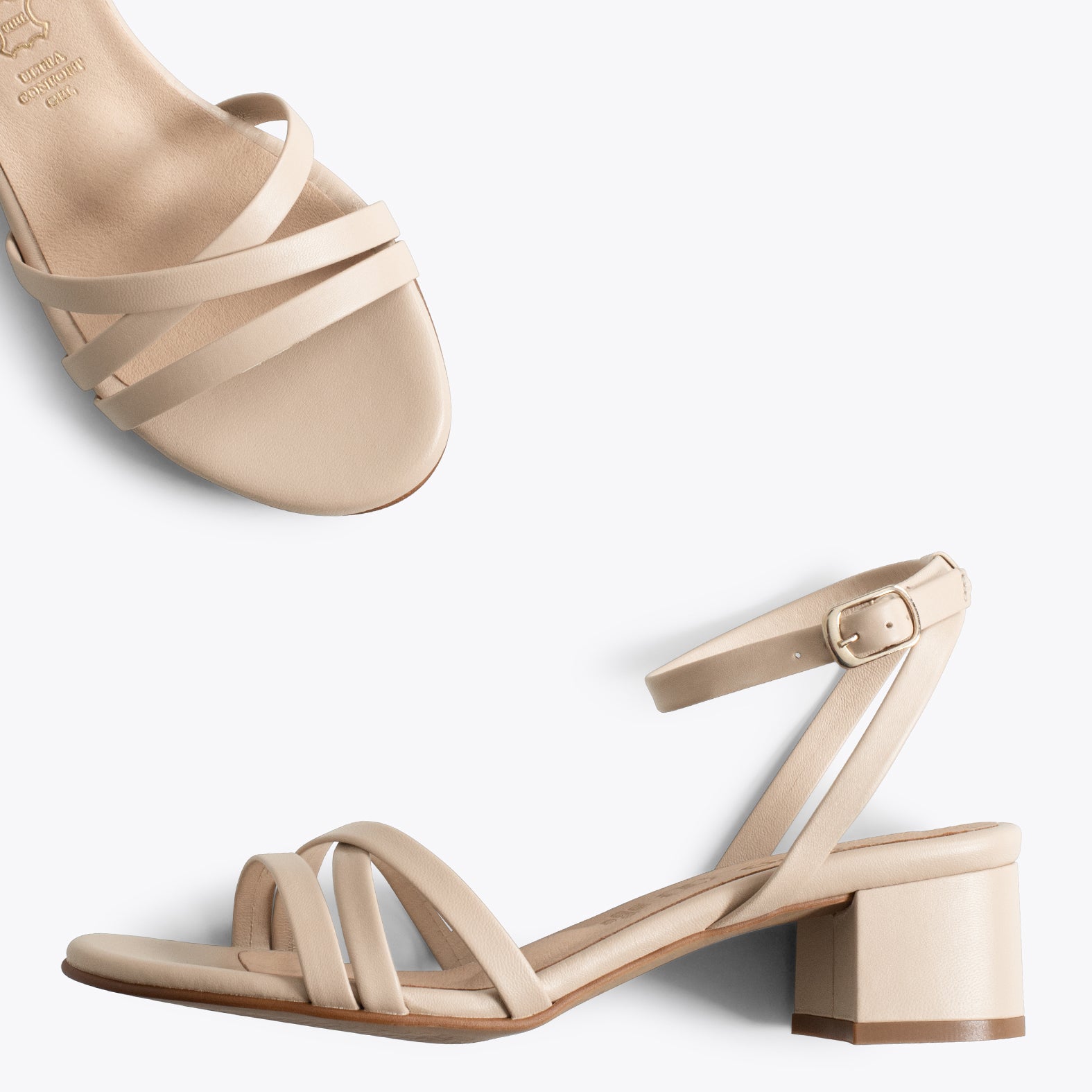 VIENA – VANILLA sandals with straps