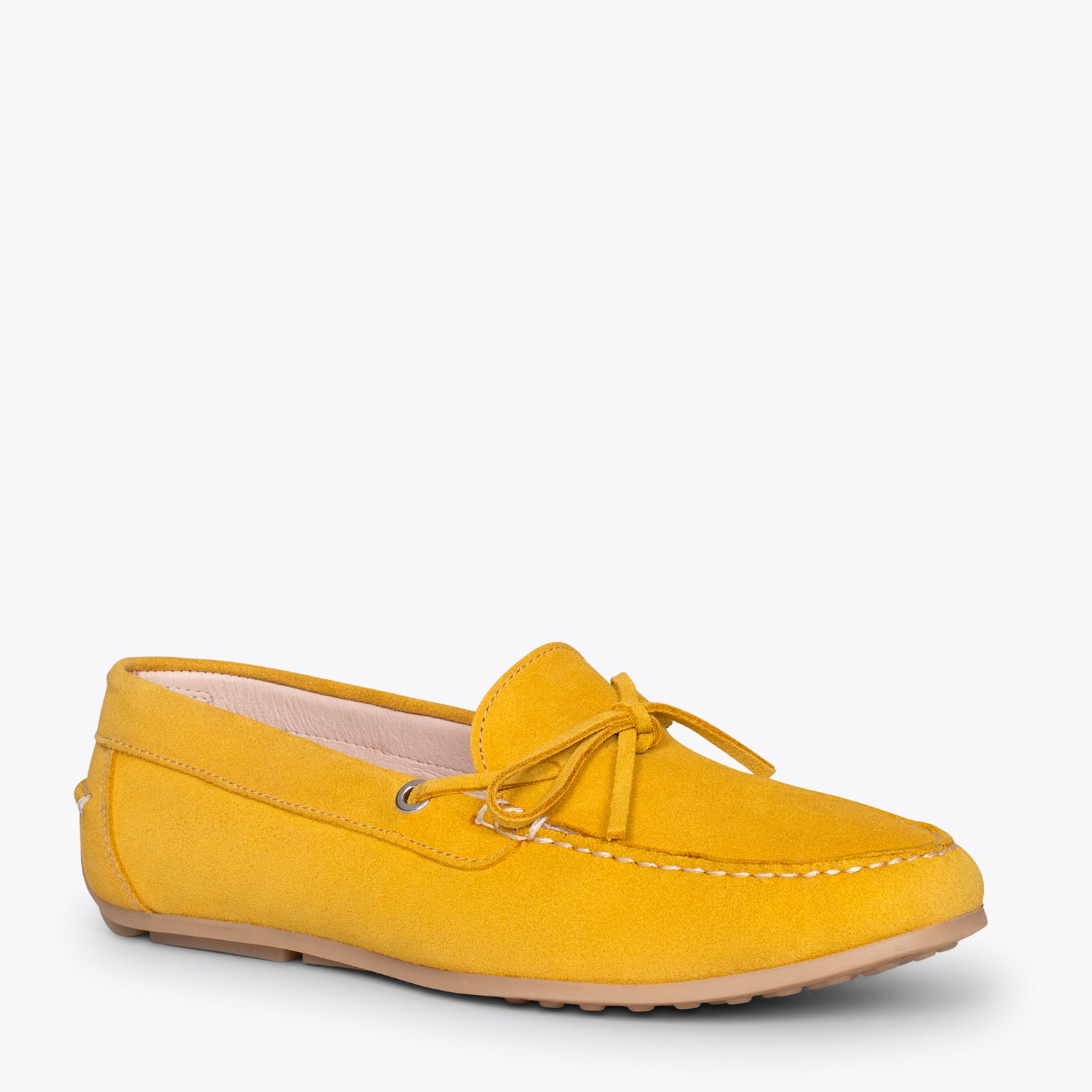 LACE – YELLOW moccasins with removable insole