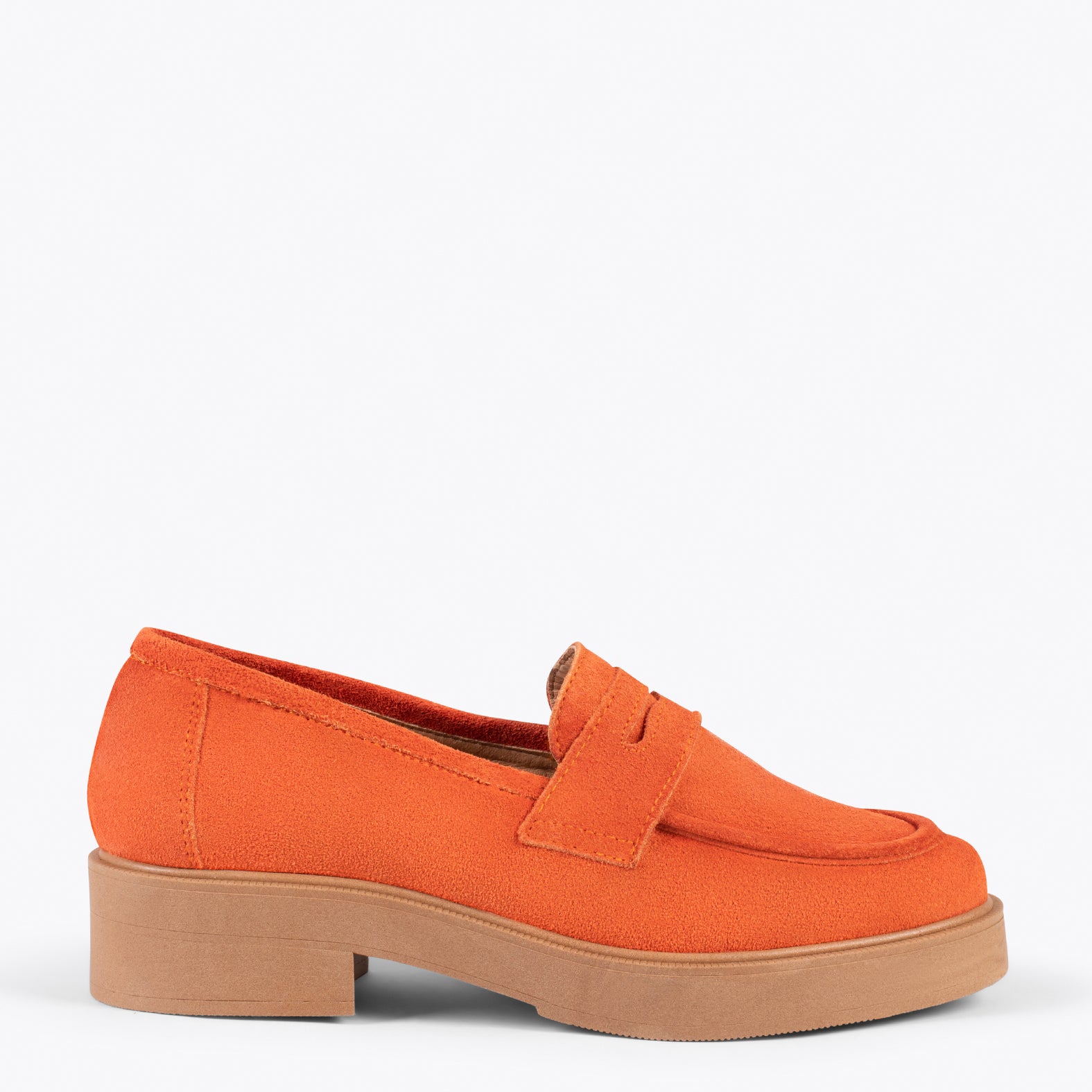 CASUAL – ORANGE classic moccasins with mask