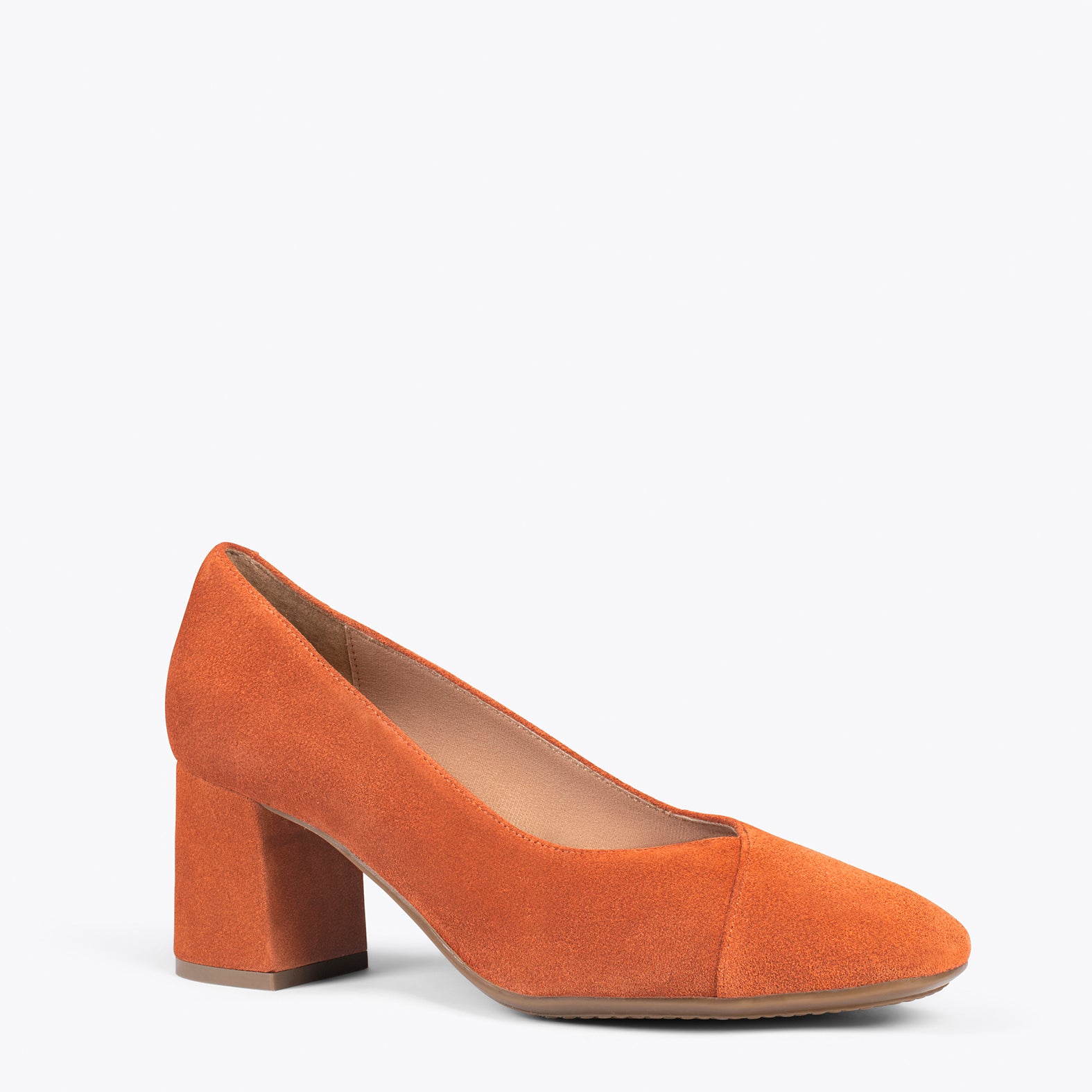 EMMA – Chaussures à talon à bout carré ORANGE