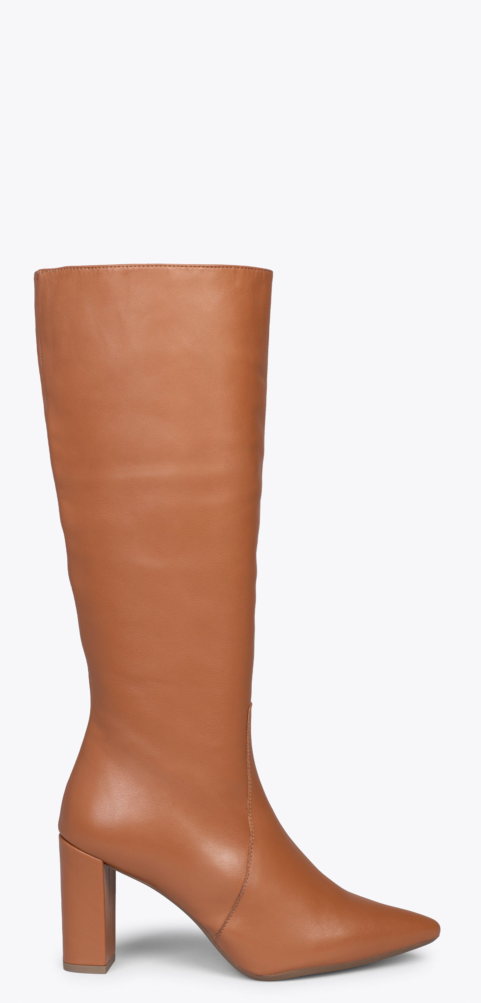 URBAN - Botas Altas de napa con cremallera CAMEL