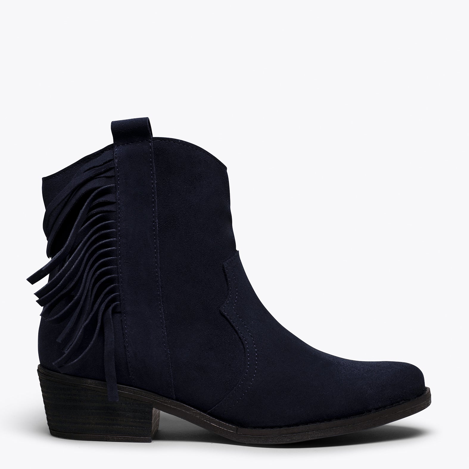 Ankle boots with deals fringe low heel