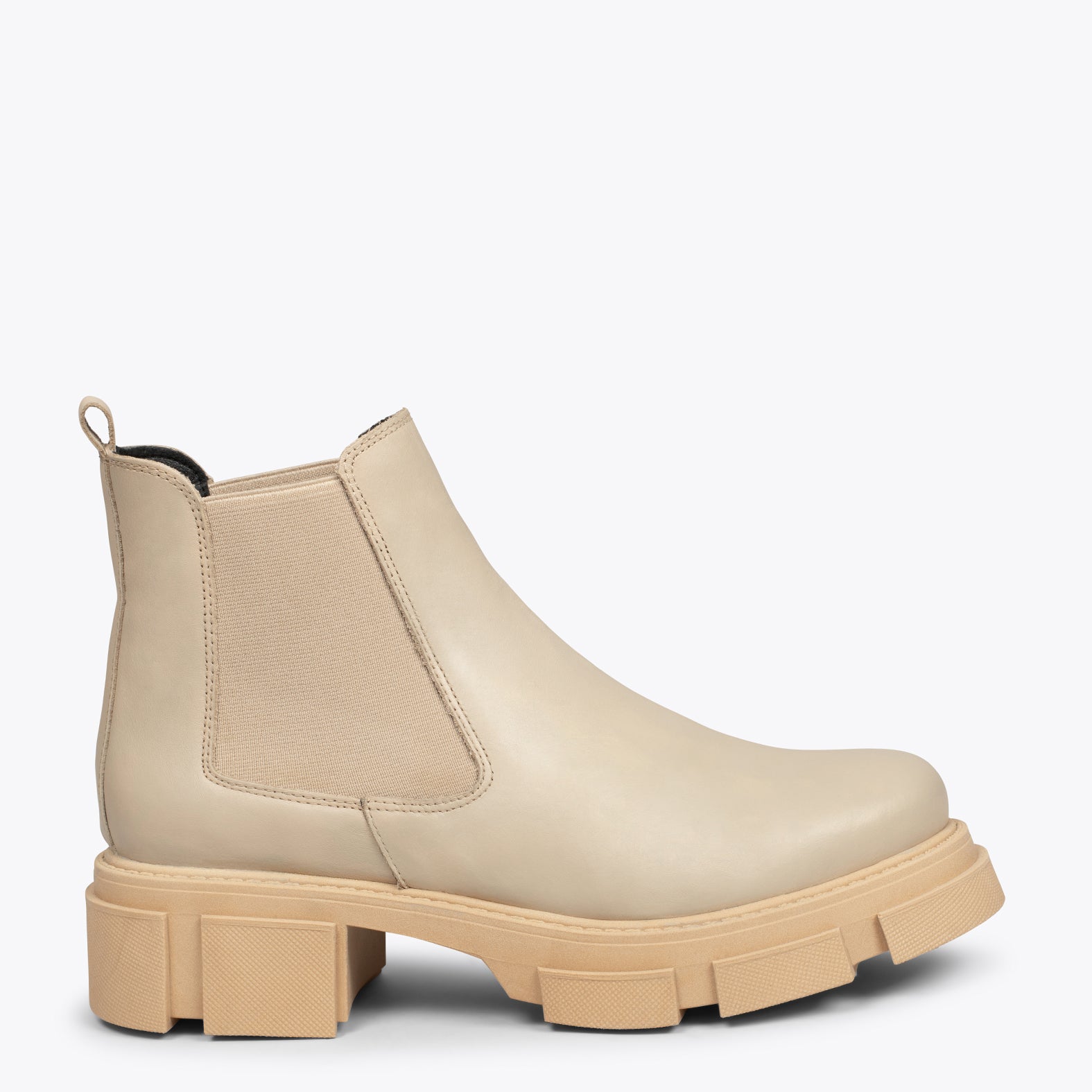 CANDEM Botines track de piel BEIGE miMaO