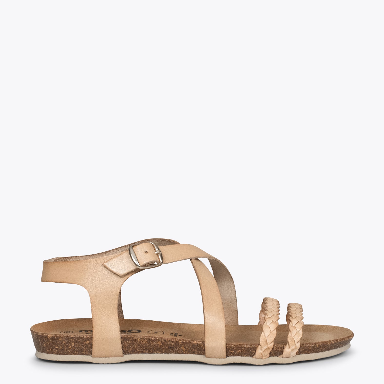 INDIE – BEIGE BIO sandals with straps