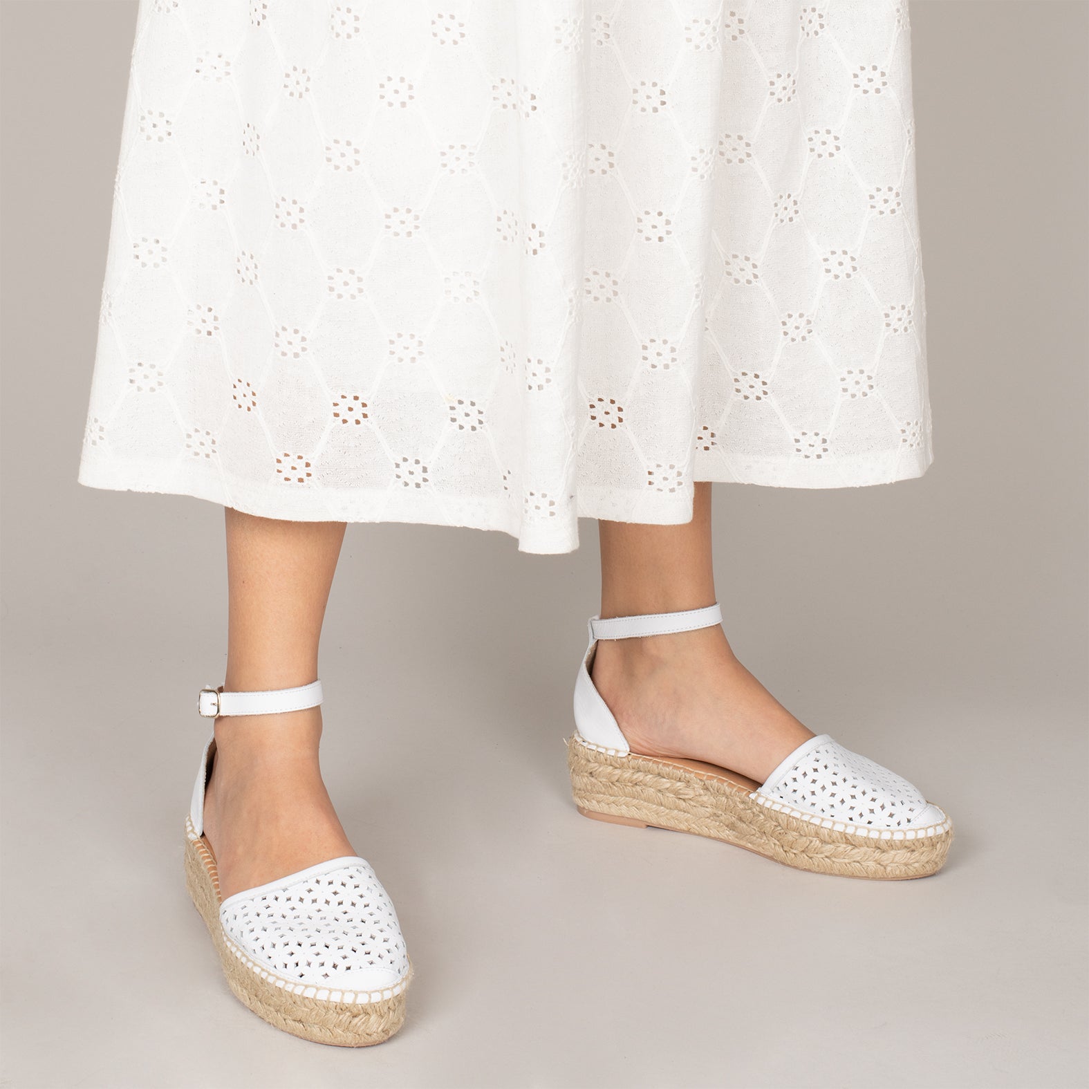 Espadrille 2025 plateforme blanche