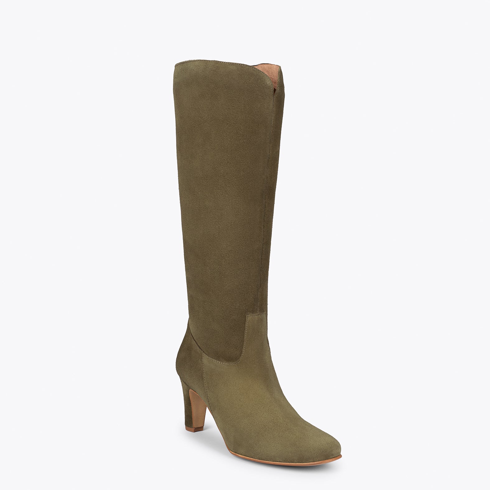 Botas URBAN Redondas – Botas de caña alta con tacón VERDE