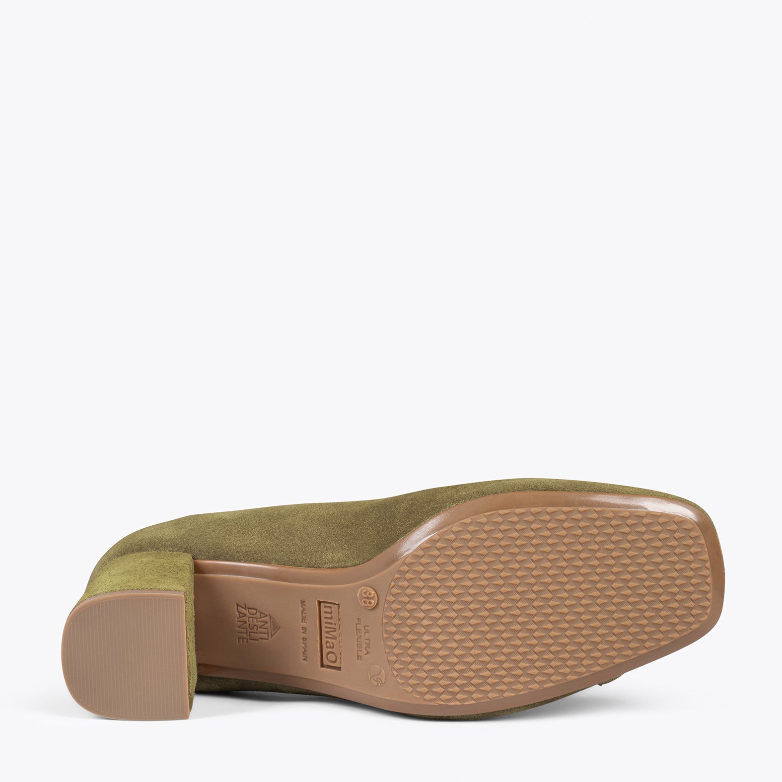 EMMA – Zapatos de tacón con puntera cuadrada VERDE