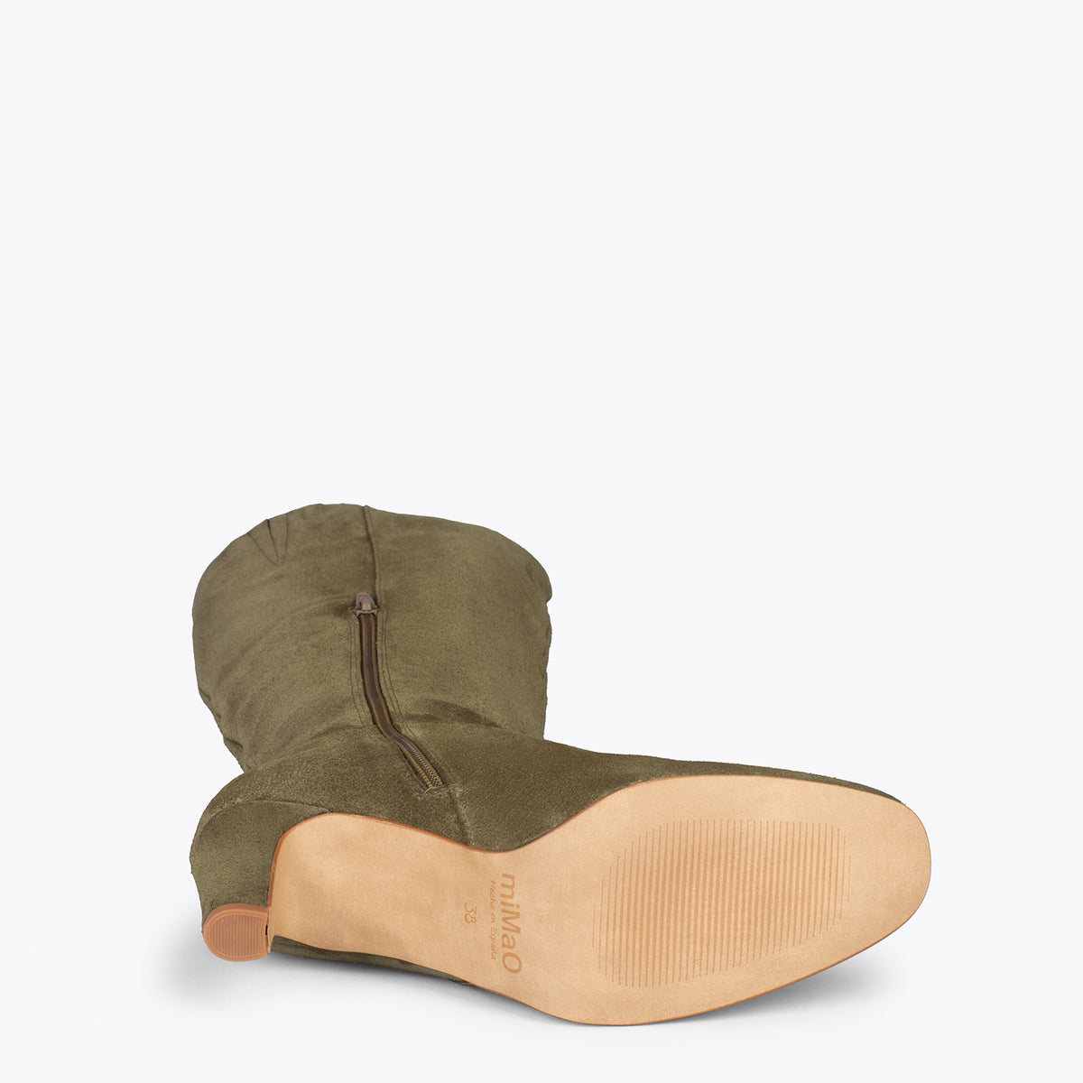 Botas URBAN Redondas – Botas de caña alta con tacón VERDE