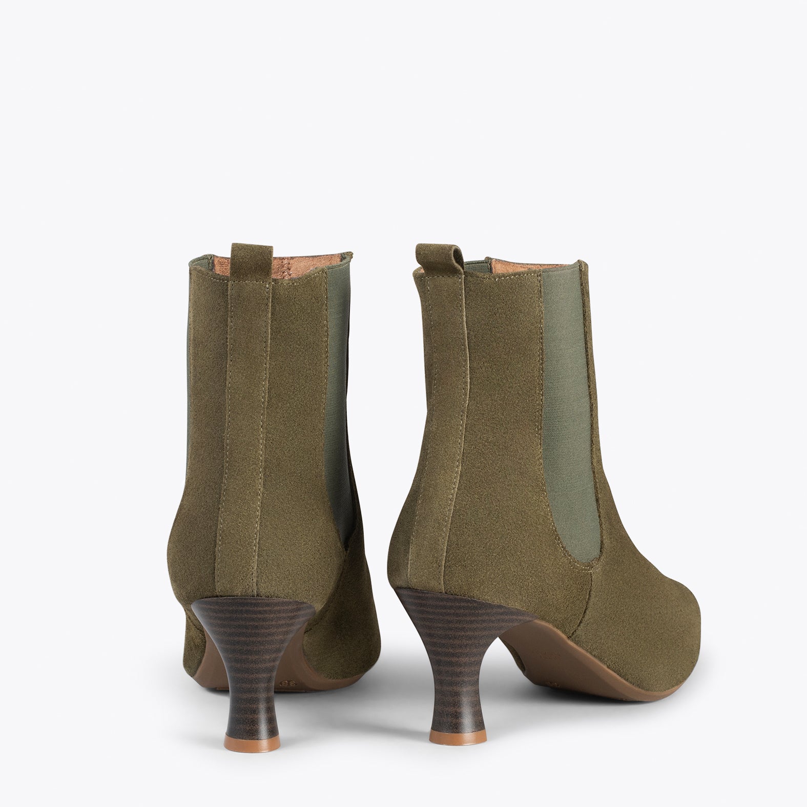 CHIC – KHAKI chelsea high heel booties