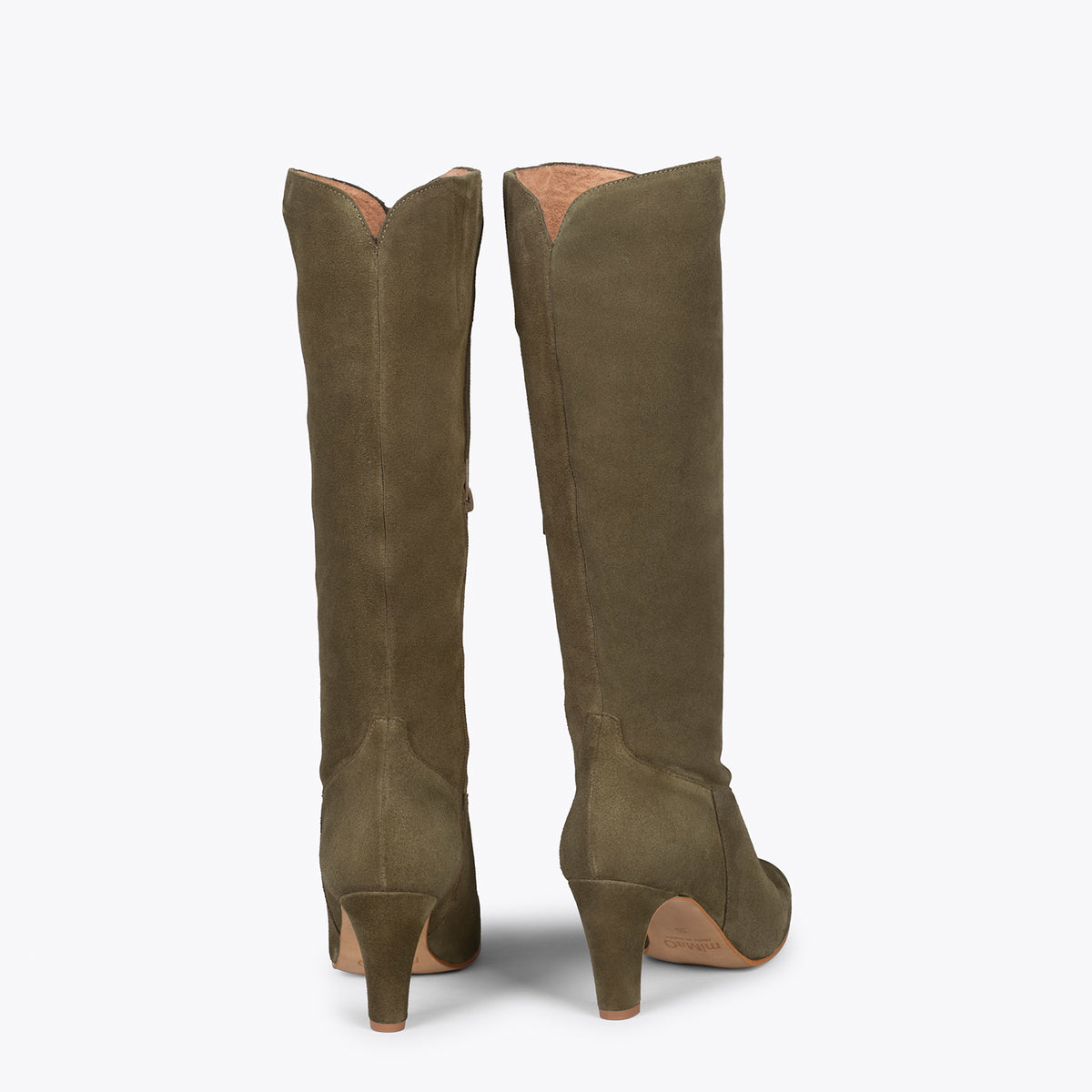 Botas URBAN Redondas – Botas de caña alta con tacón VERDE