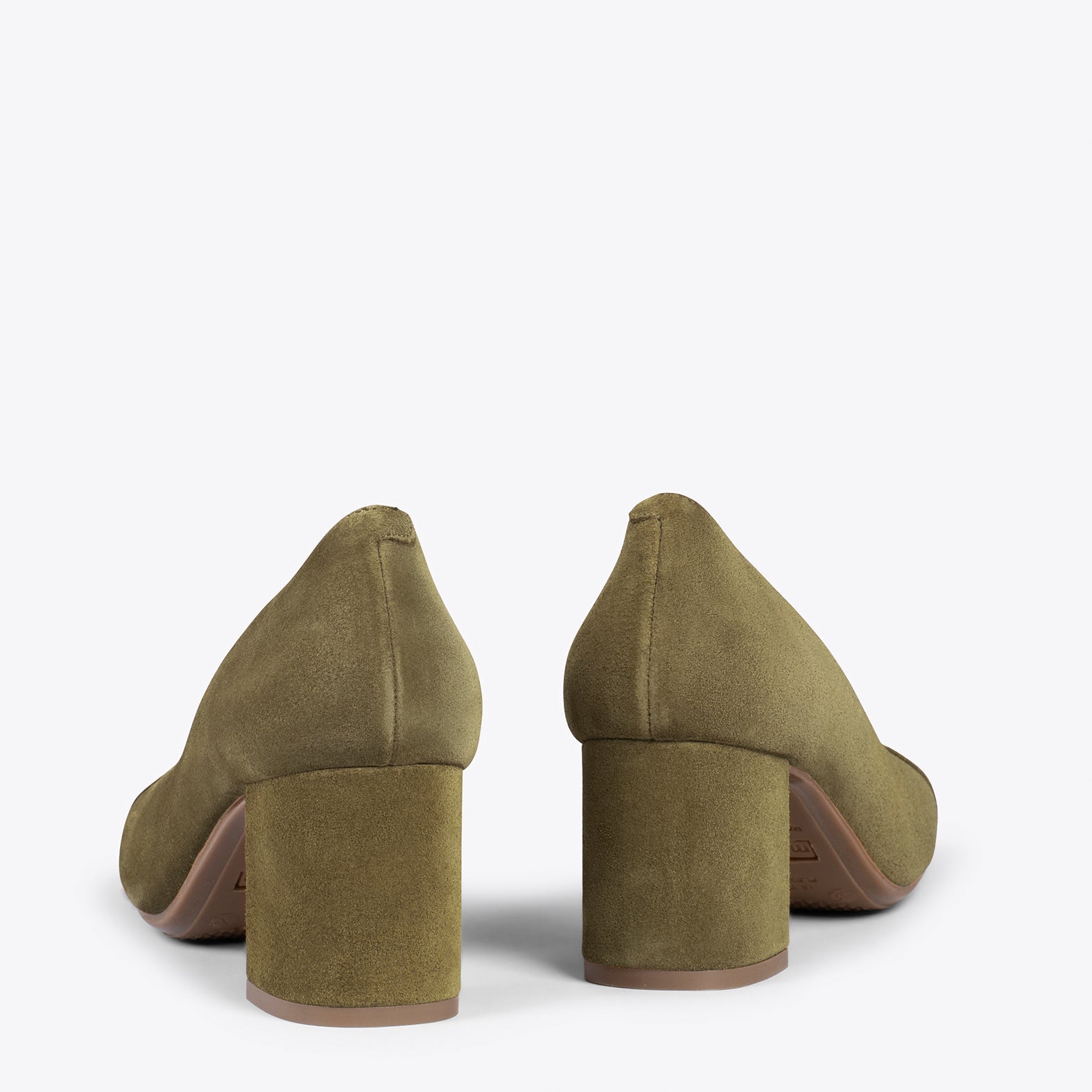 EMMA – Zapatos de tacón con puntera cuadrada VERDE