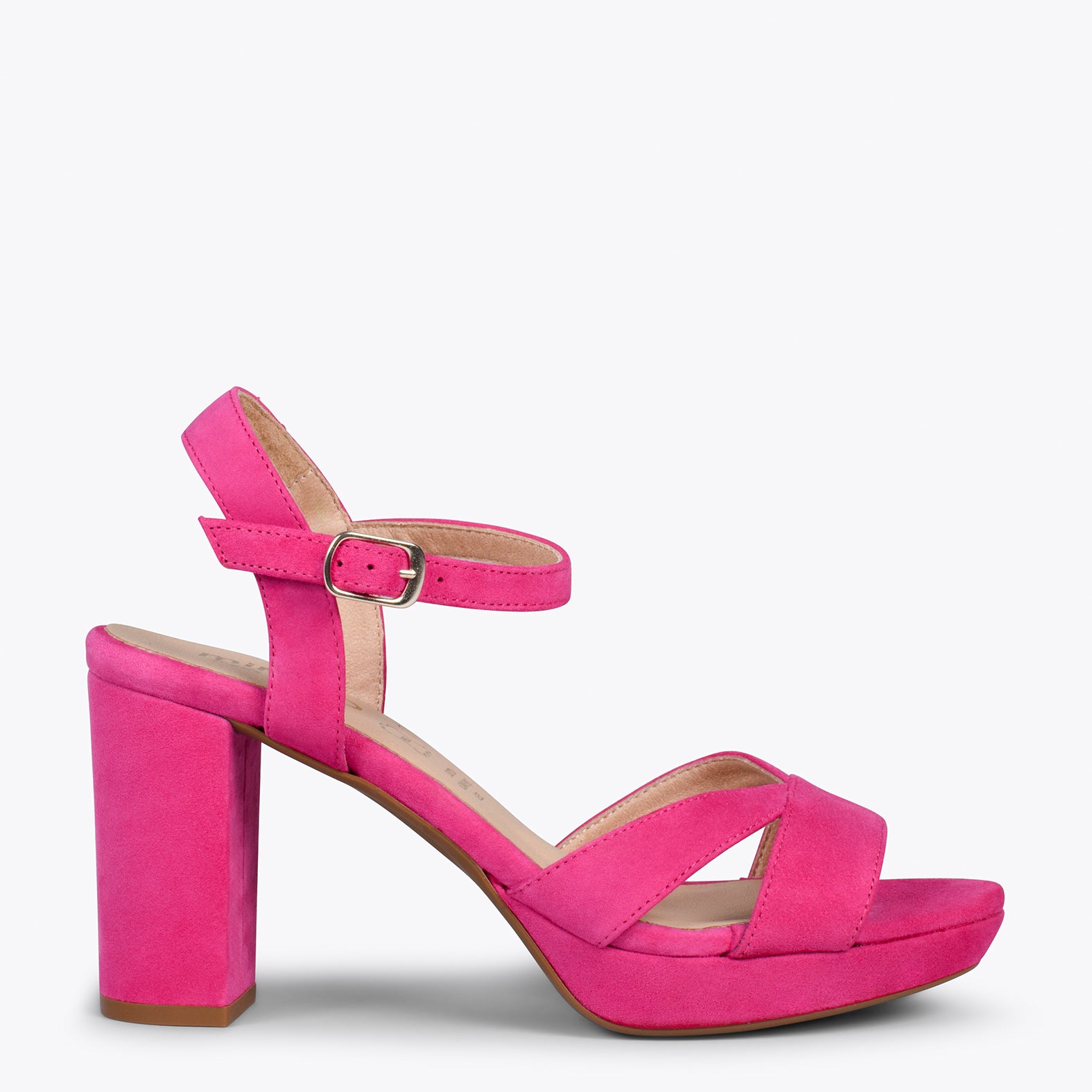 PARIS – FUCHSIA high heel sandal with platform