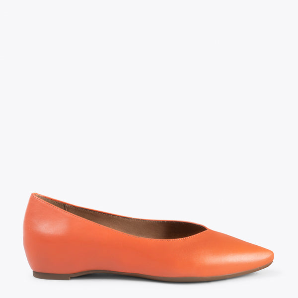 Orange flats hot sale womens shoes