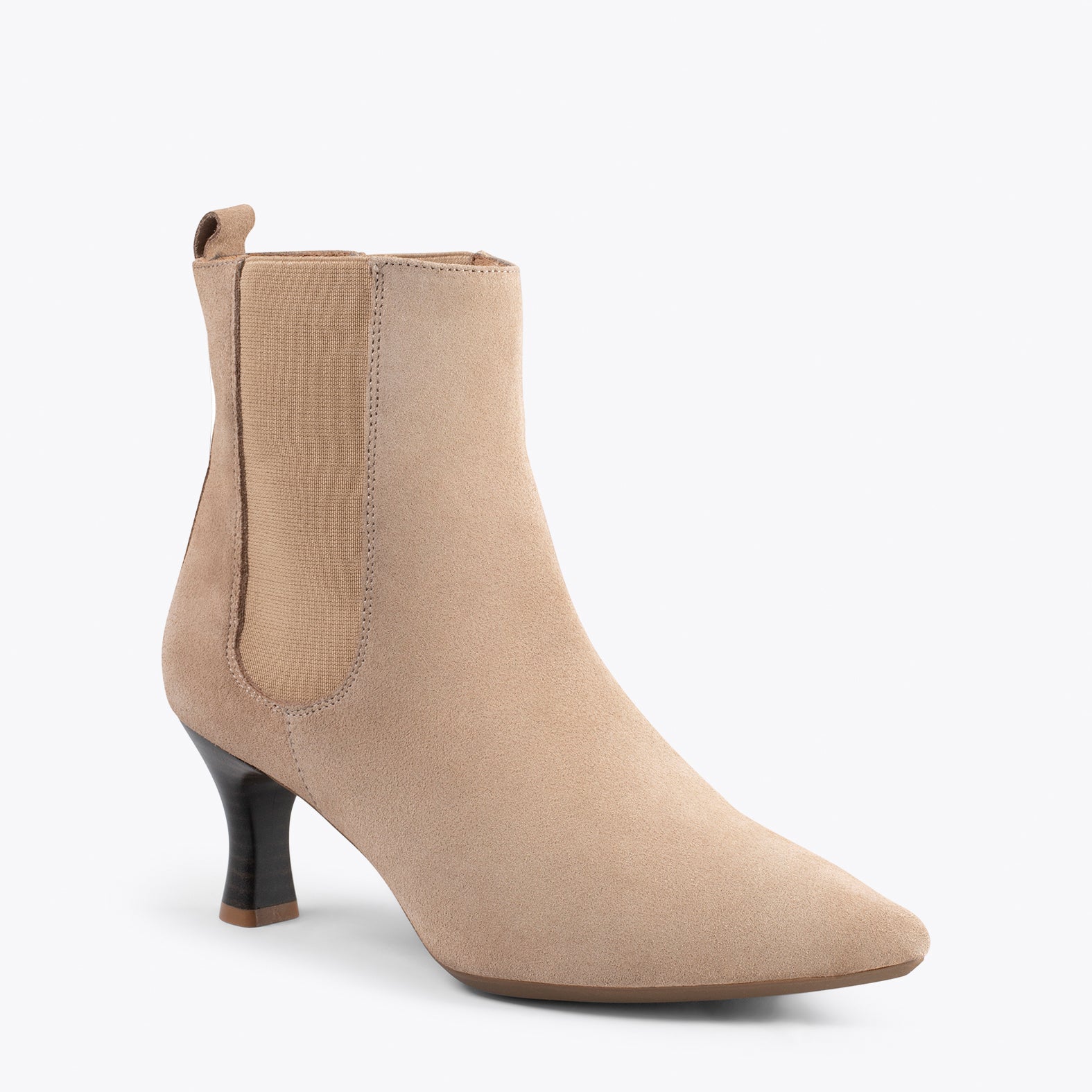 CHIC – BEIGE chelsea high heel booties