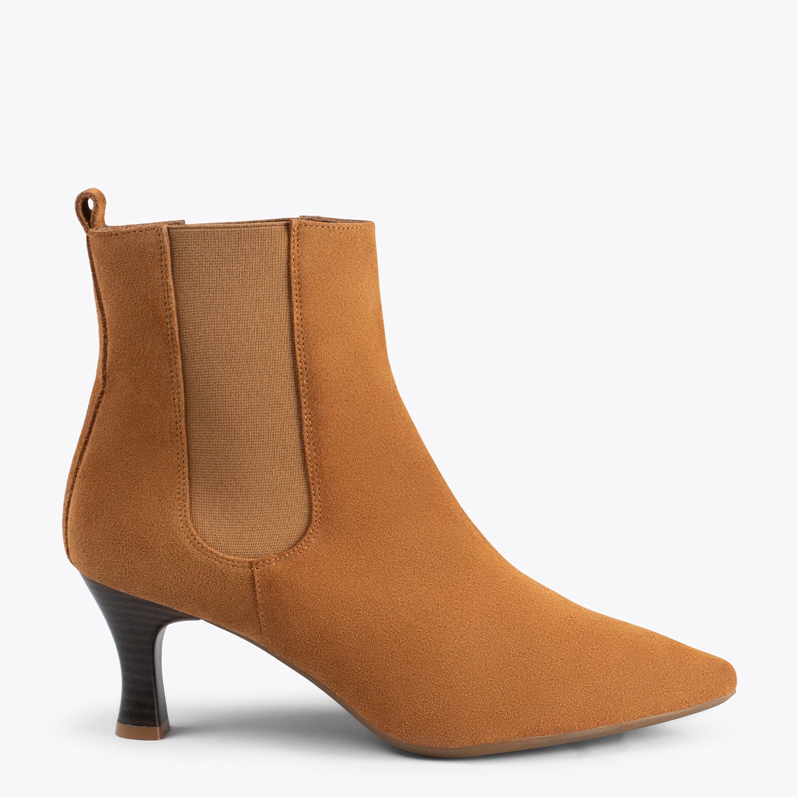 CHIC – CAMEL chelsea high heel booties