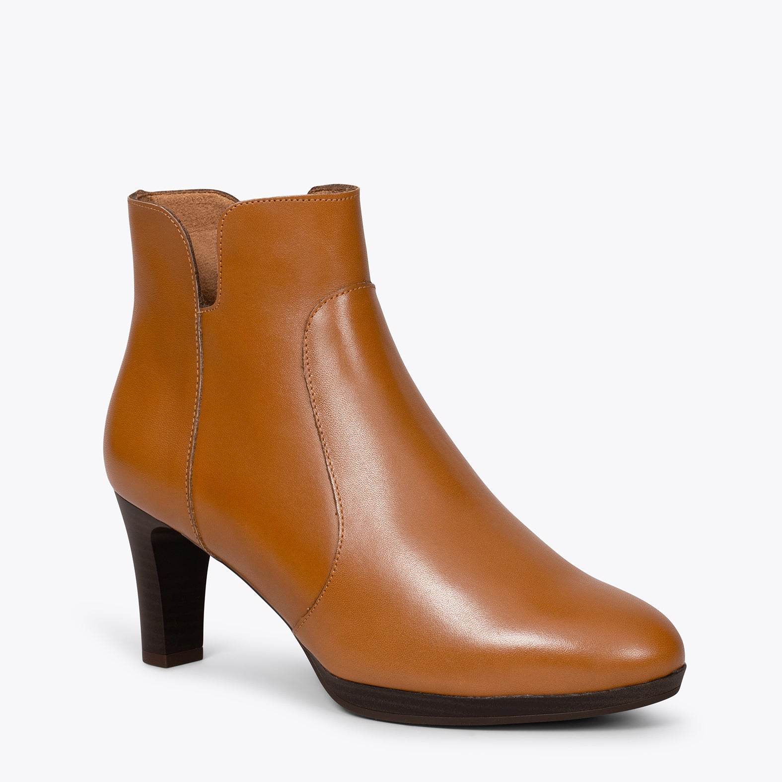 ROME CAMEL high heel elegant booties