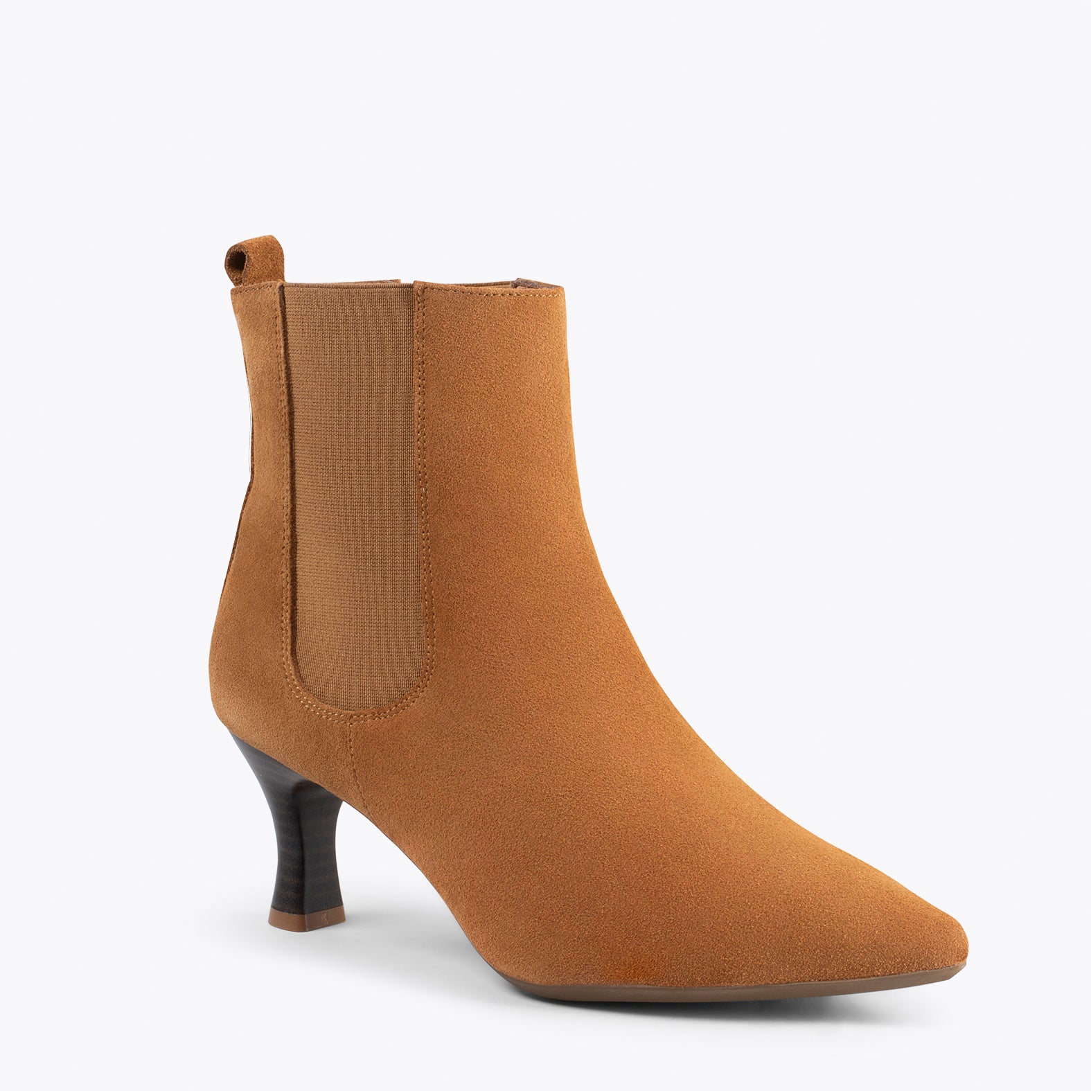 CHIC – CAMEL chelsea high heel booties