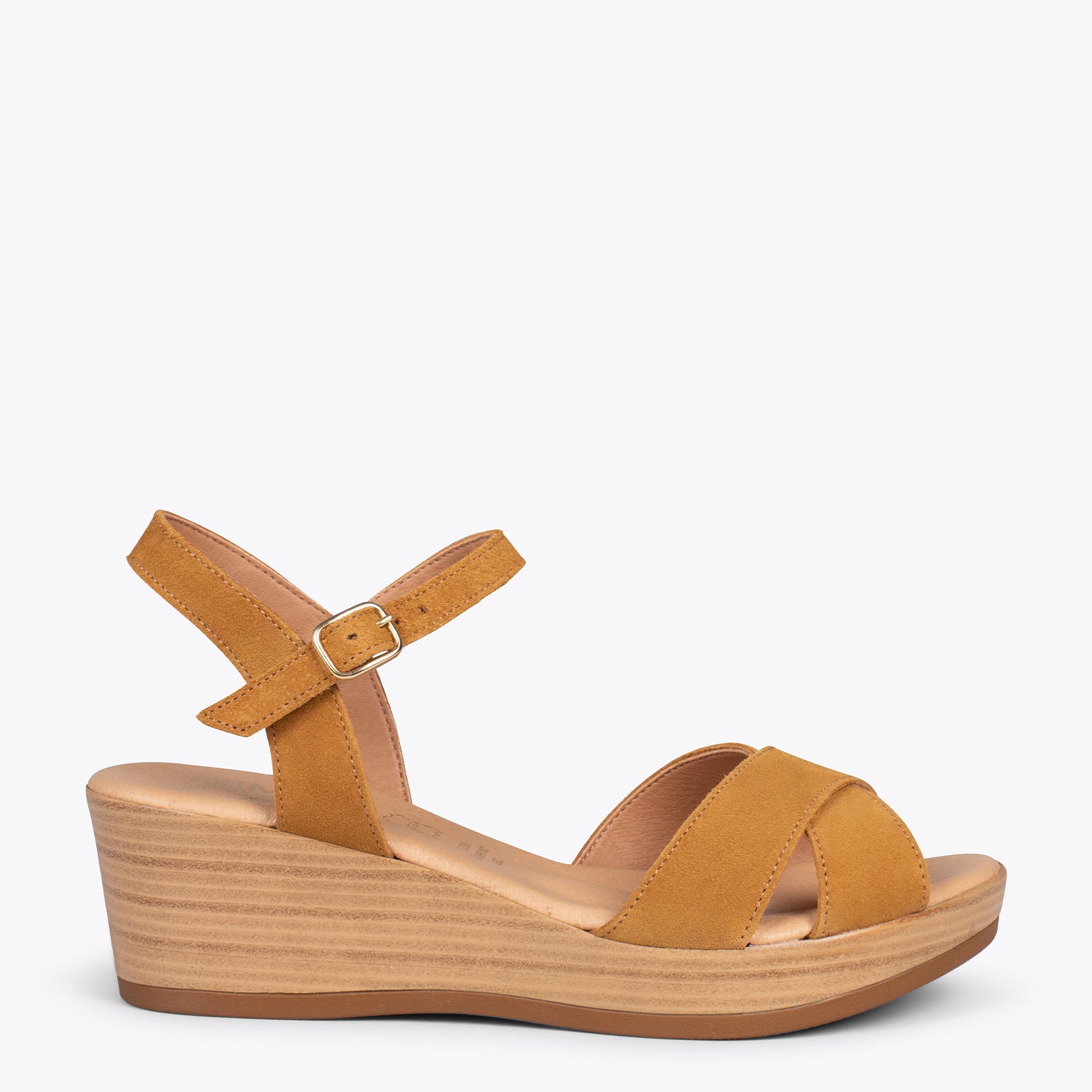 SEA- CAMEL comfortable sandal with wedge