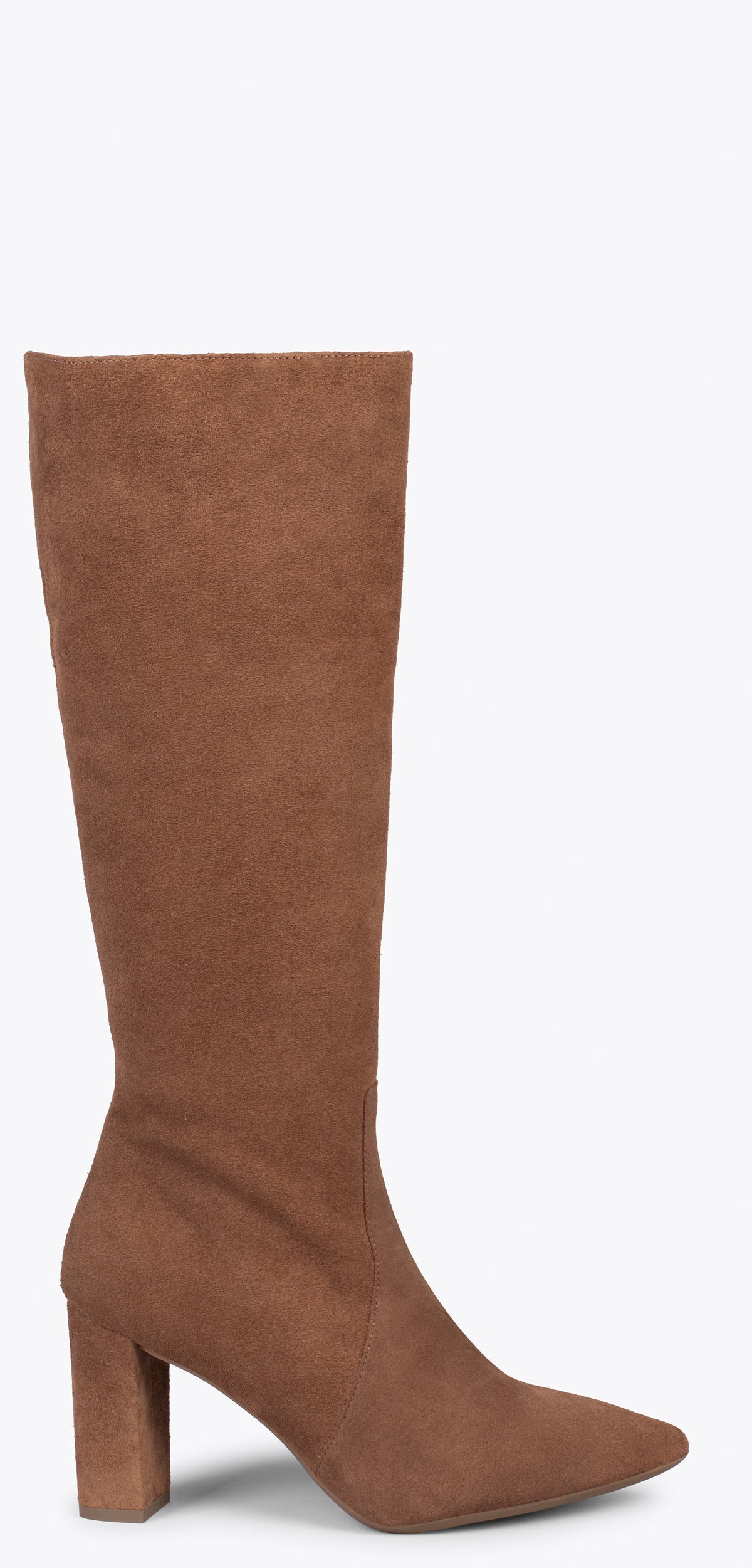 URBAN - Botas Altas de serraje con cremallera MARRÓN