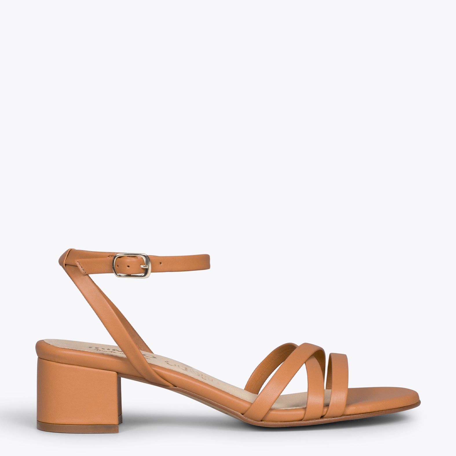 VIENA – CAMEL sandals with straps
