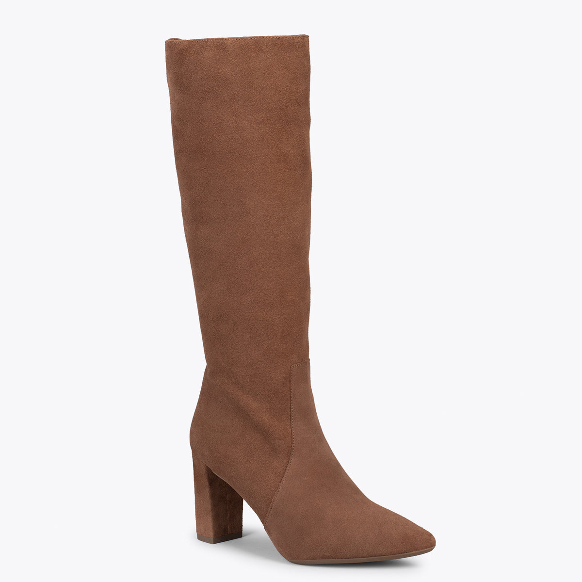 URBAN - Botas Altas de serraje con cremallera MARRÓN