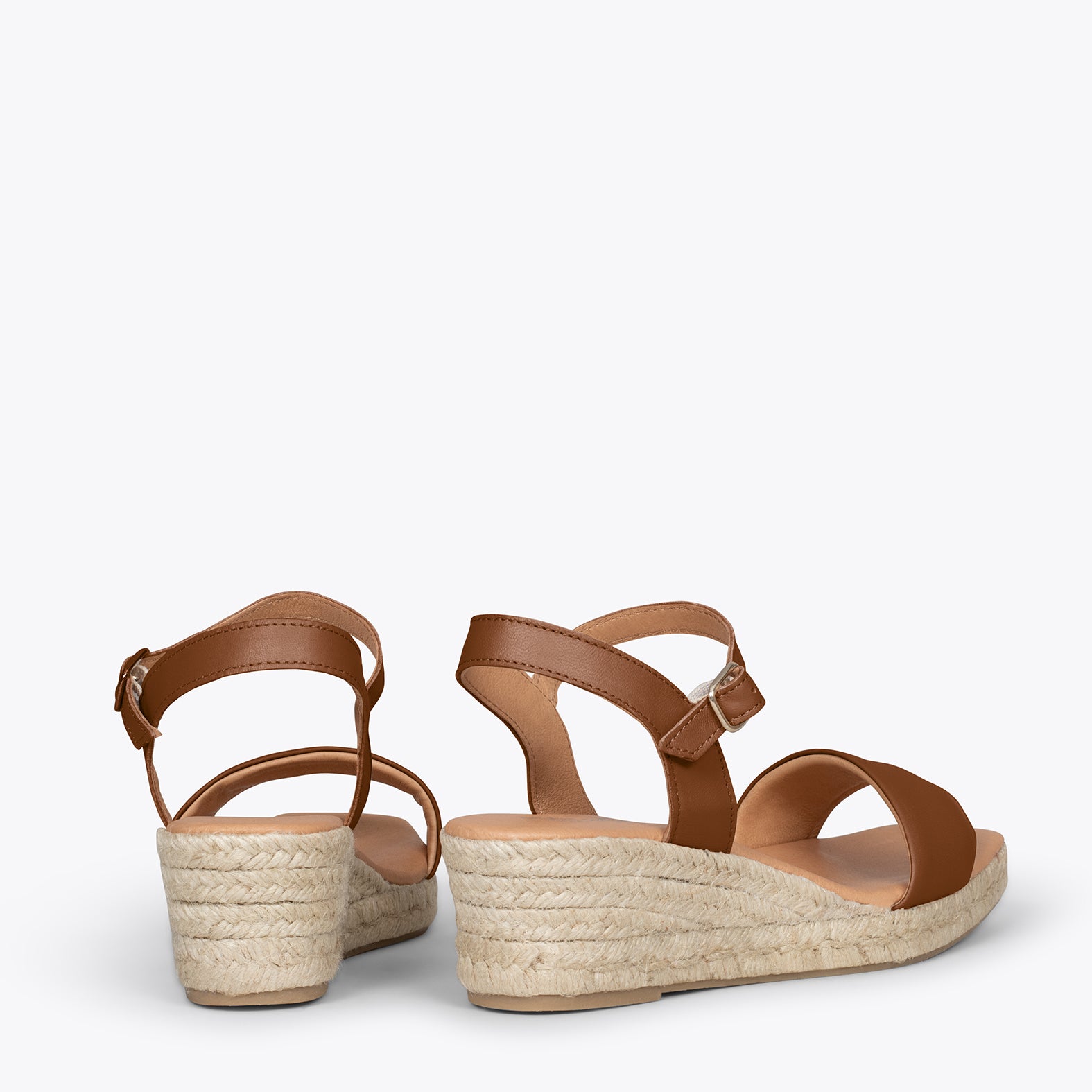 JEREZ CAMEL espadrilles with comfortable wedge miMaO