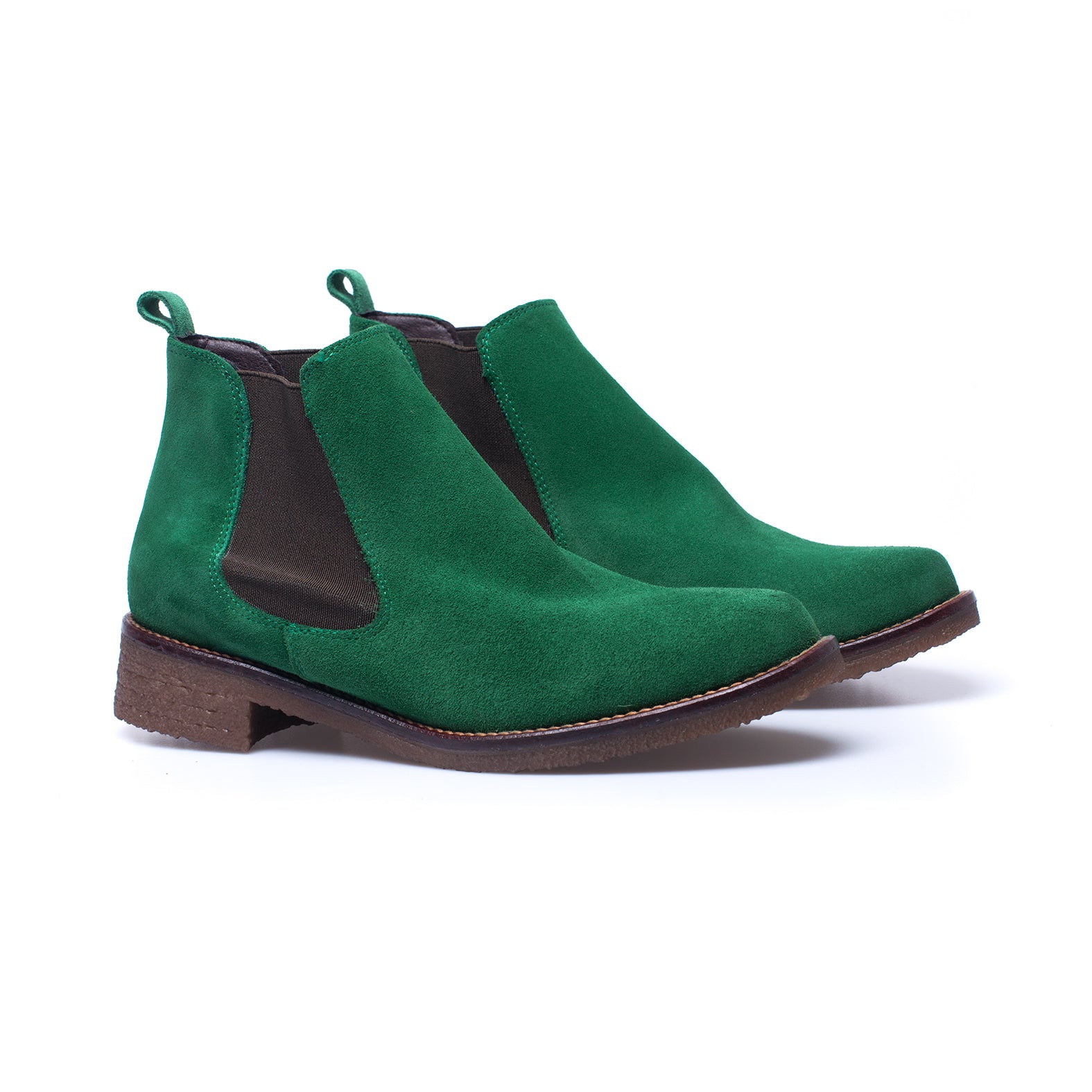 CHELSEA - Chelsea GREEN Leather Ankle Boots