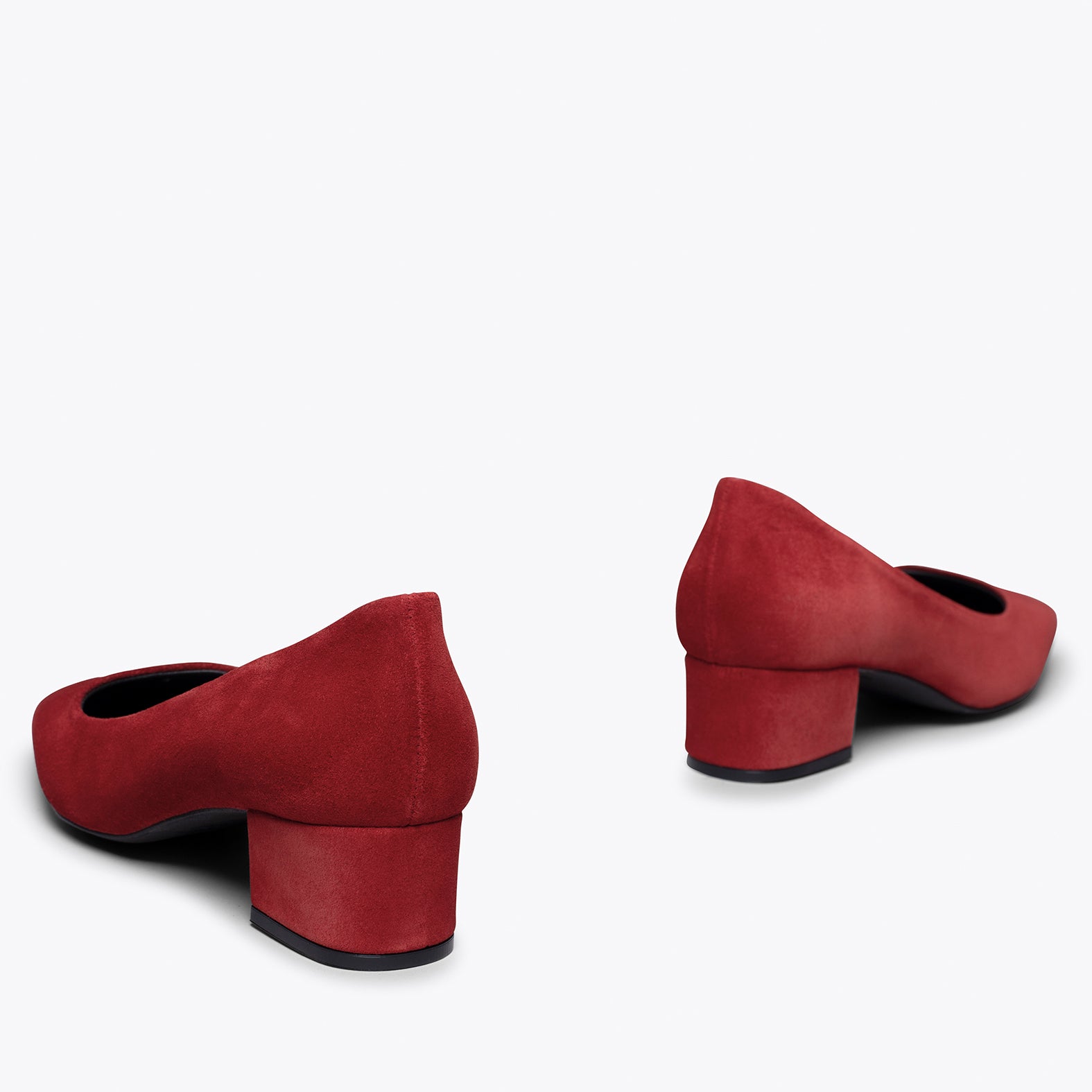 TREND – RED square pointed mid heel