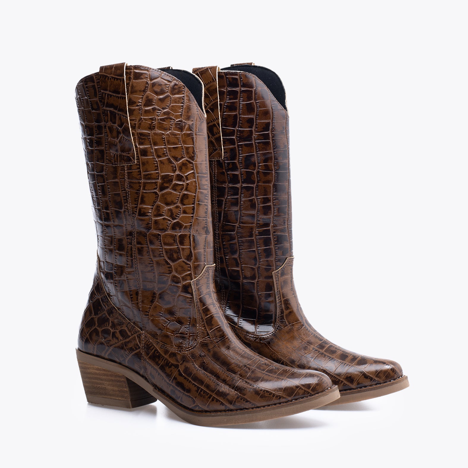VEGAS BOOTIE - BROWN cowboy style boot