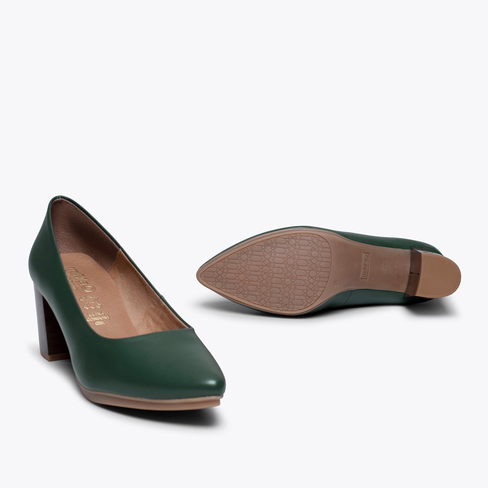 URBAN S SALON - GREEN mid heel