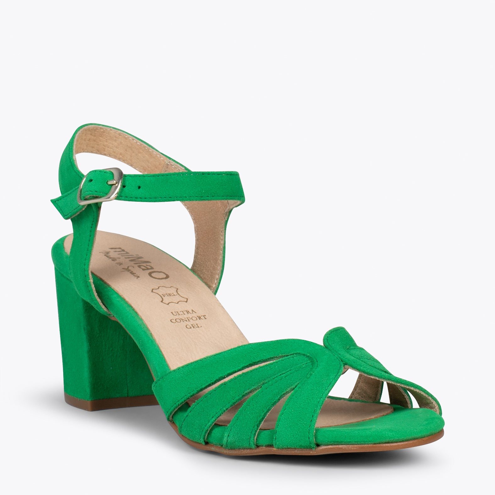 MUSE – GREEN block heel sandals