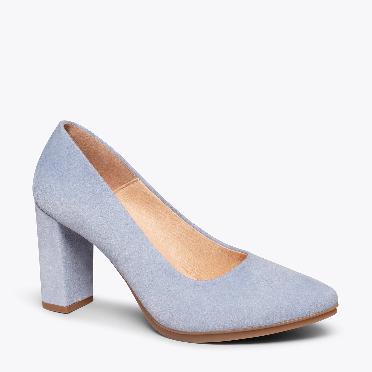 URBAN – AZURE BLUE suede leather high heel