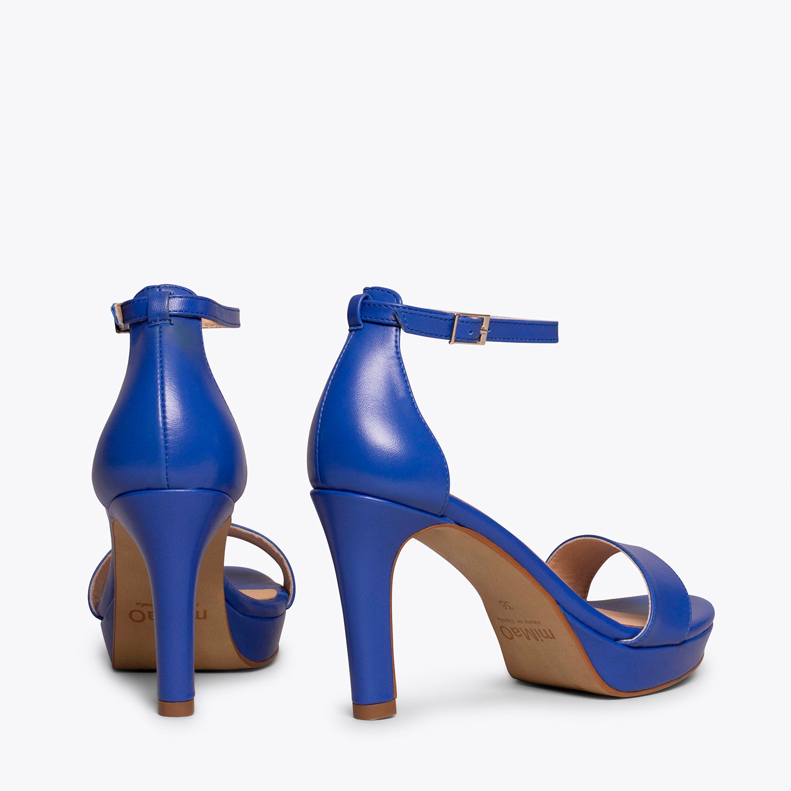 Electric blue 2025 heeled sandals