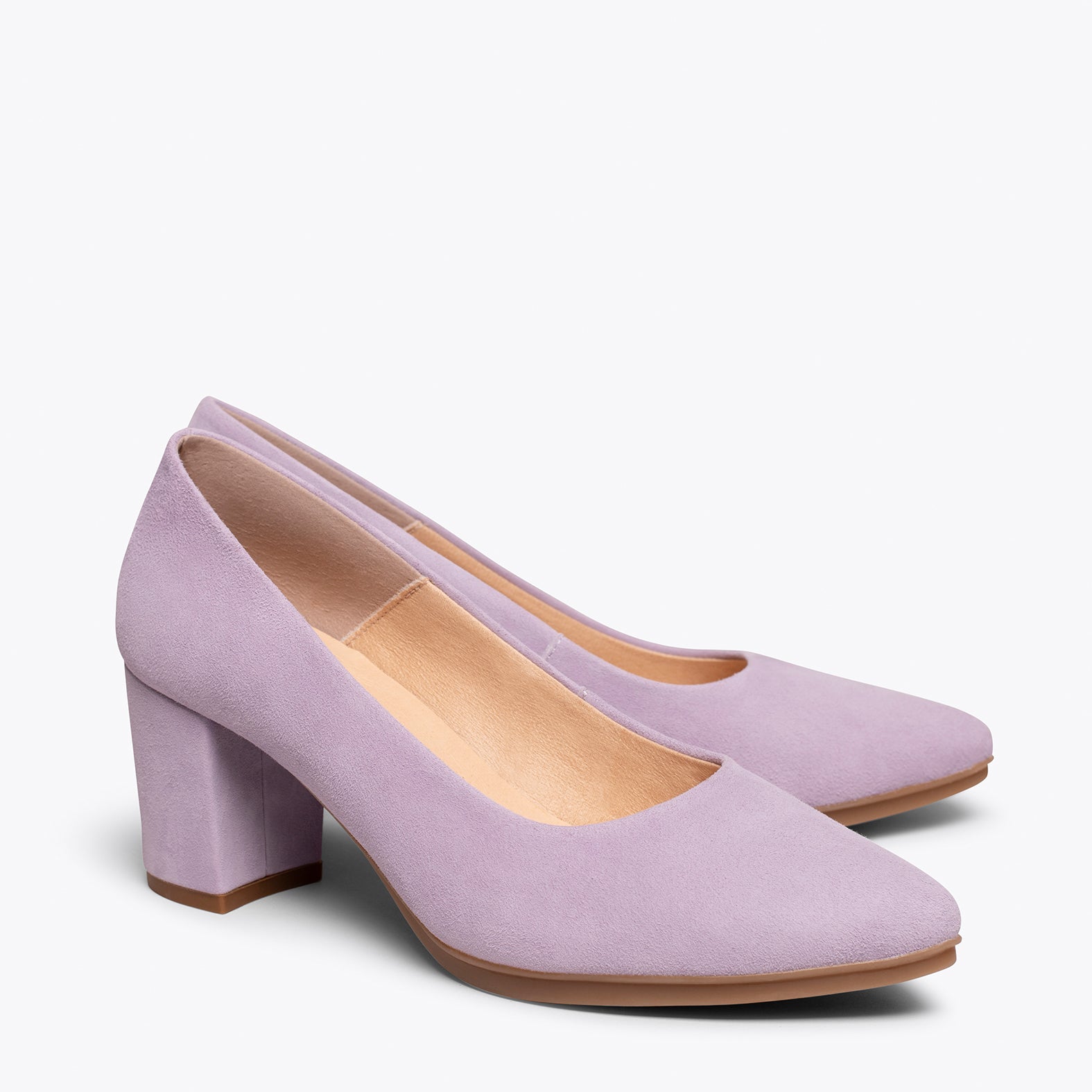 Purple mid clearance heel shoes