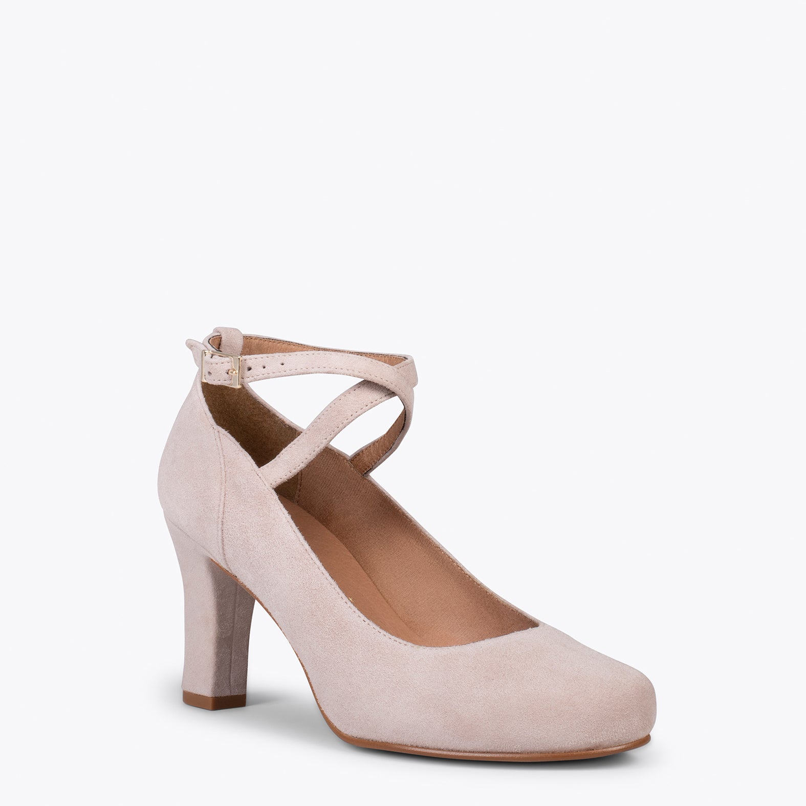 STRAPS – NUDE high heels with crossed straps