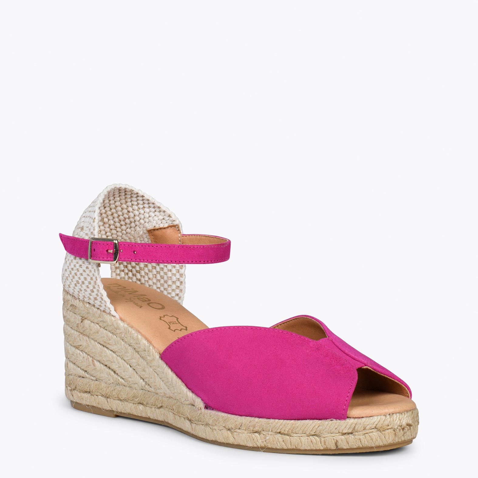 SITGES FUCHSIA espadrille wedges with double shovel miMaO