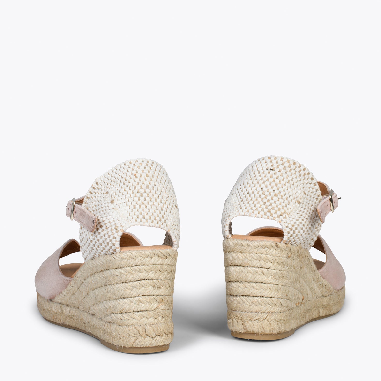 SITGES Espadrilles compens es bout ouvert NUDE miMaO