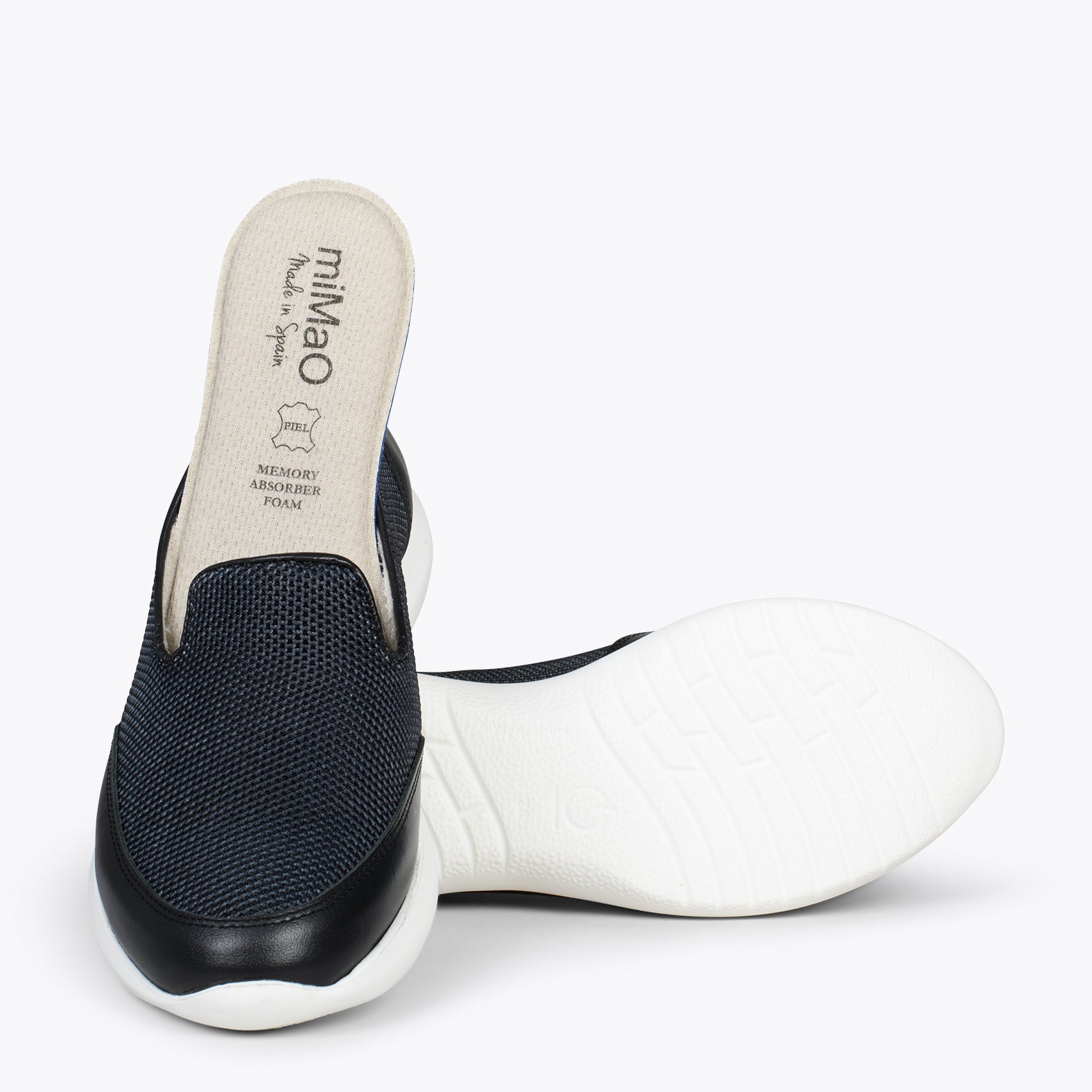 SLIPPER SPORT – BLACK sneakers with no laces and mesh design