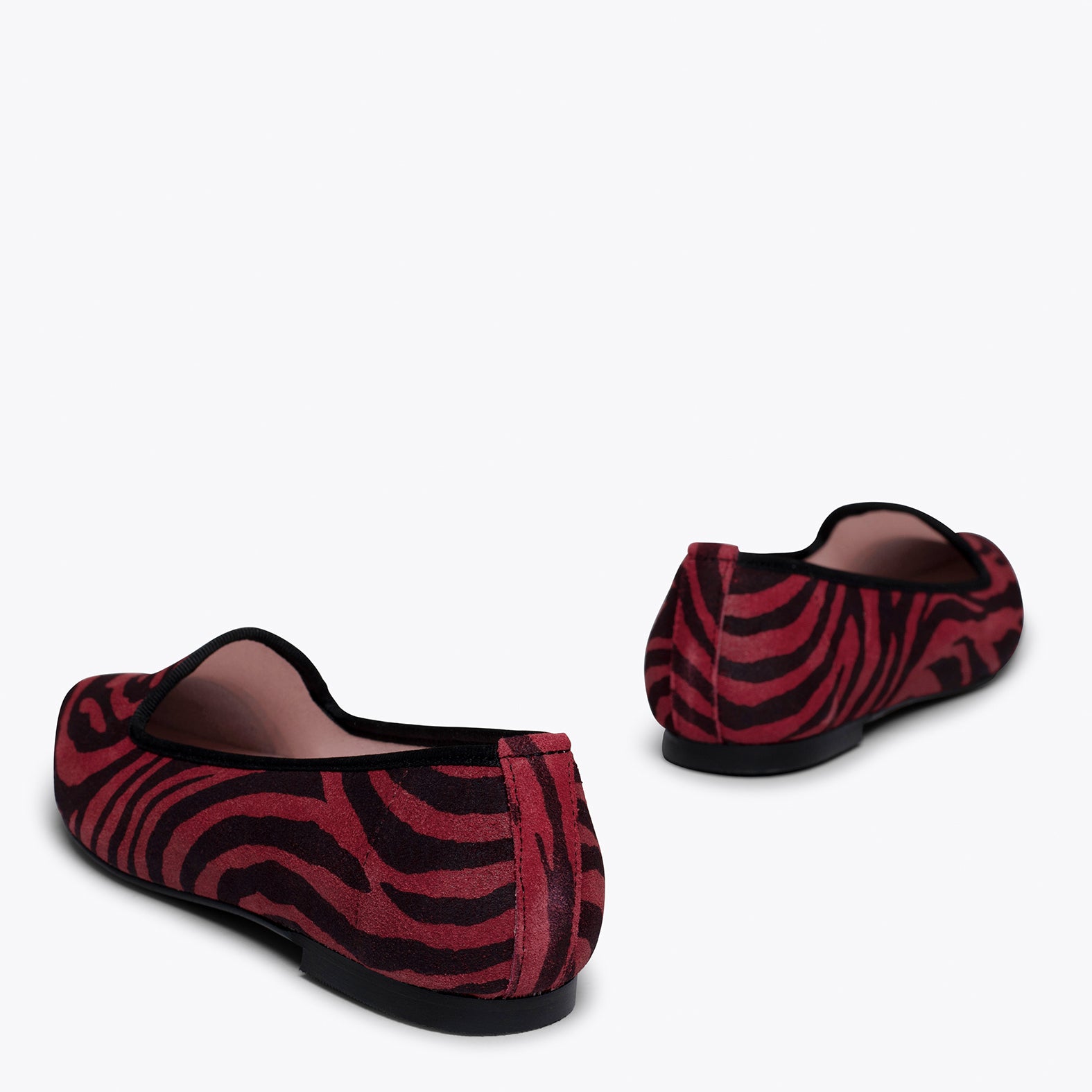 SLIPPER -RED zebra print slipper