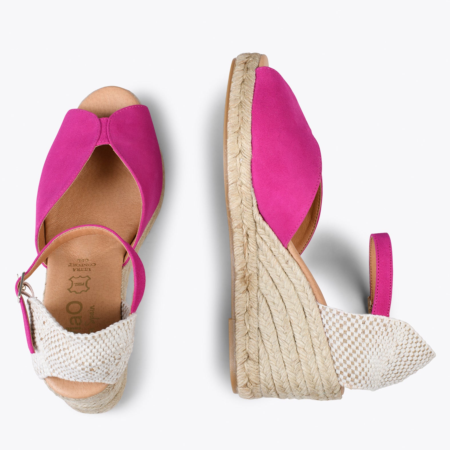 Espadrilles compensées bout discount ouvert