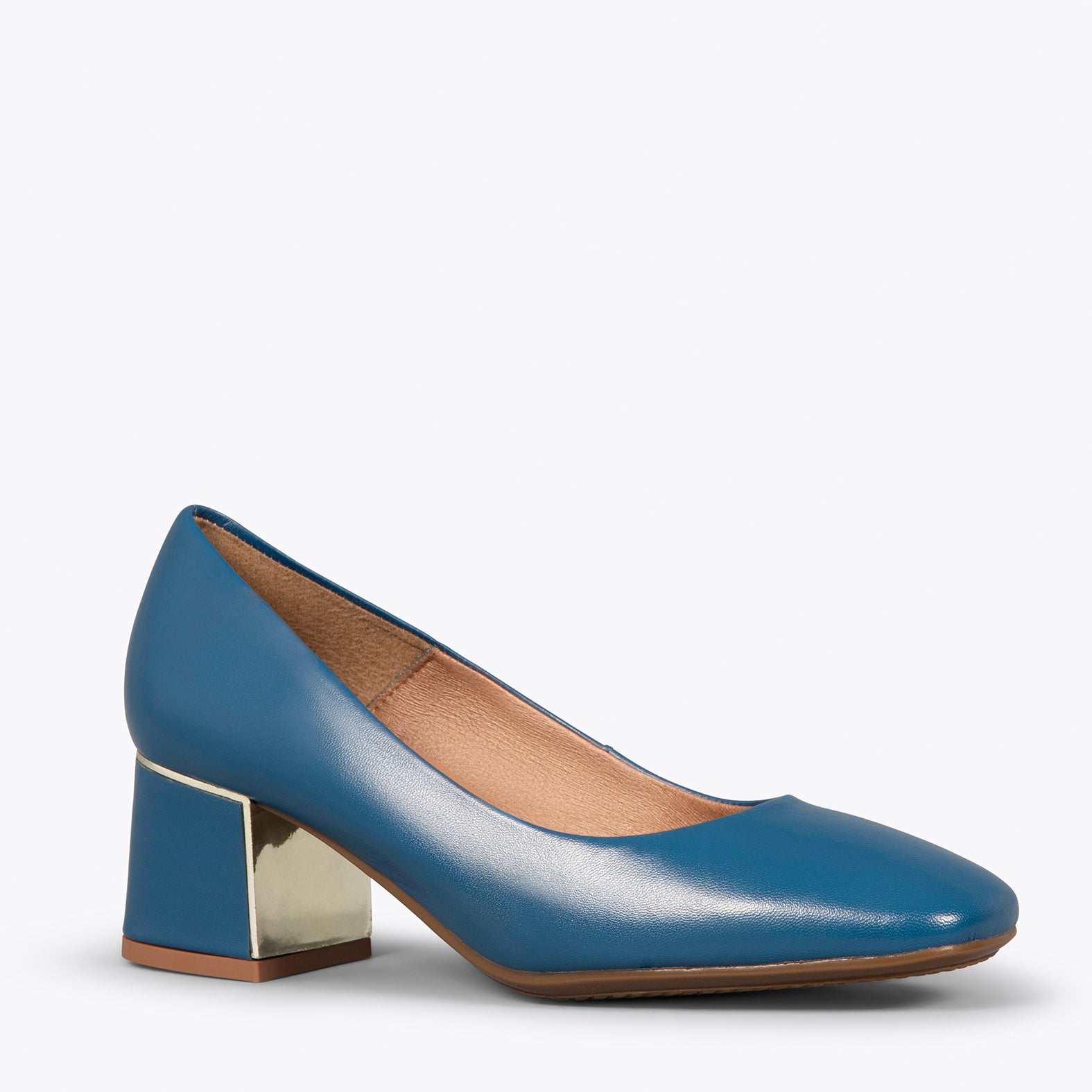FEMME – BLUE high heels with square toe