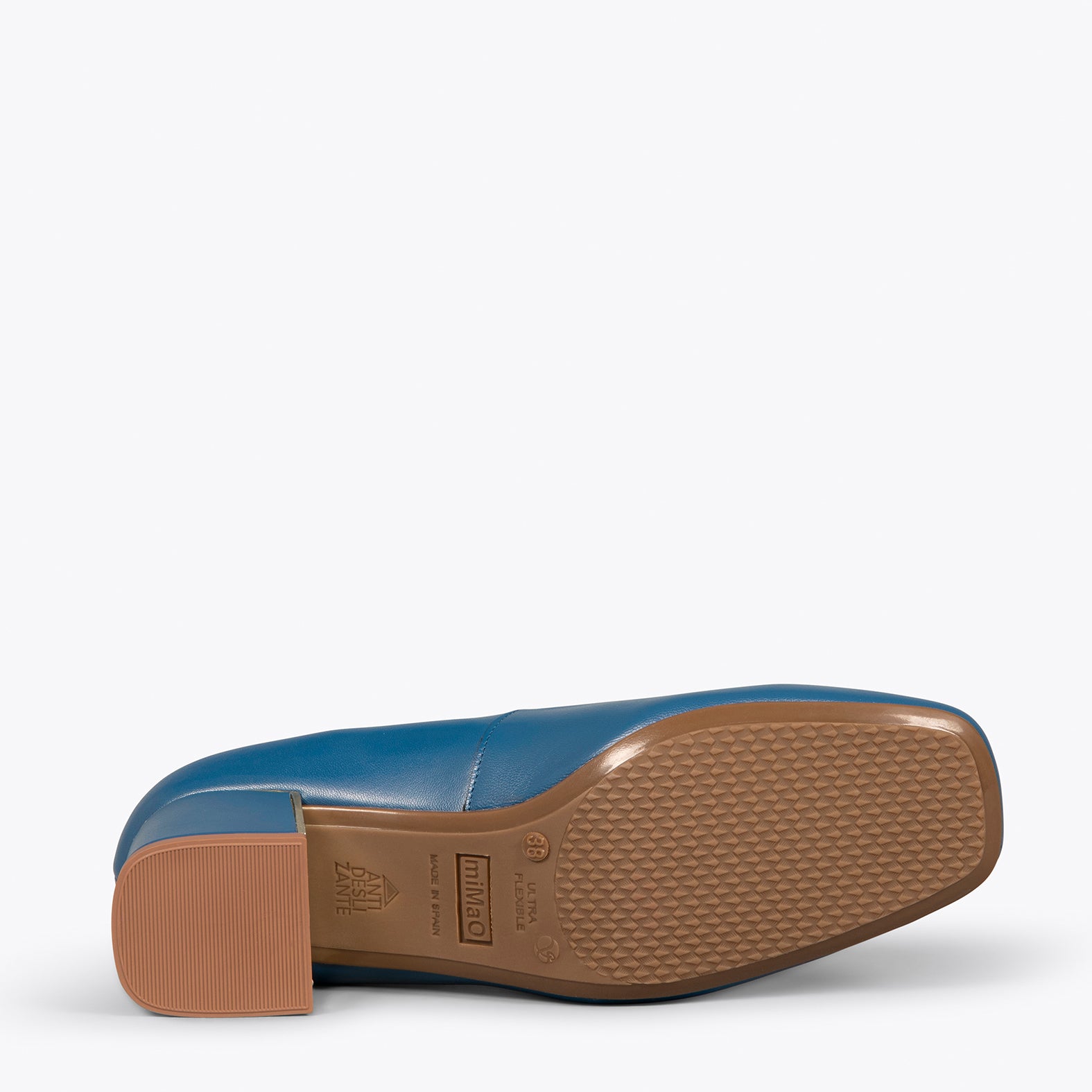 FEMME - Zapatos de tacón con puntera cuadrada de napa AZUL