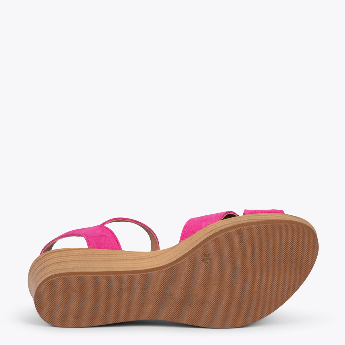 SEA- FUCHSIA comfortable sandal with wedge