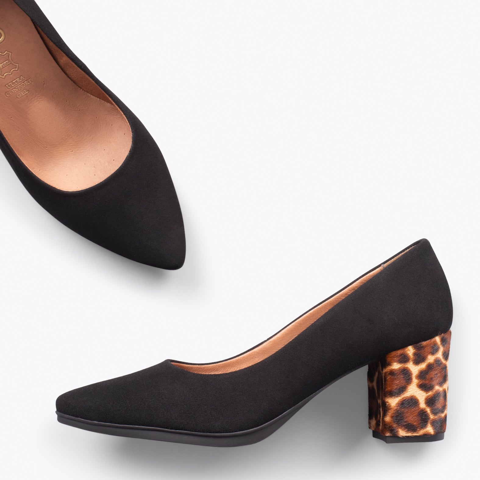 URBAN S WILD - Zapatos negros de tacón Animal Print LEOPARDO - miMaO ®