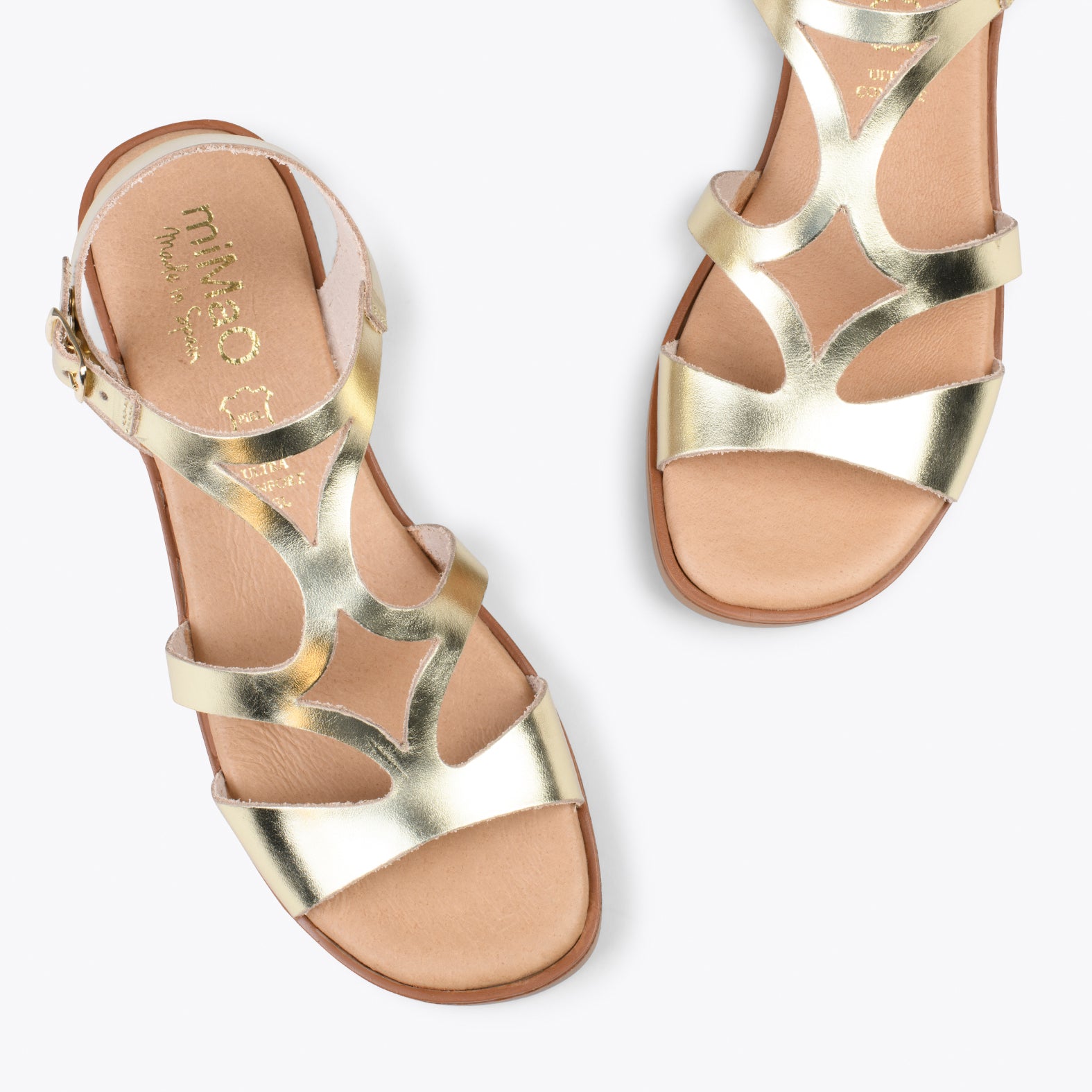 Buy Sandalwali Gold Dilly Sandals Online | Aza Fashions