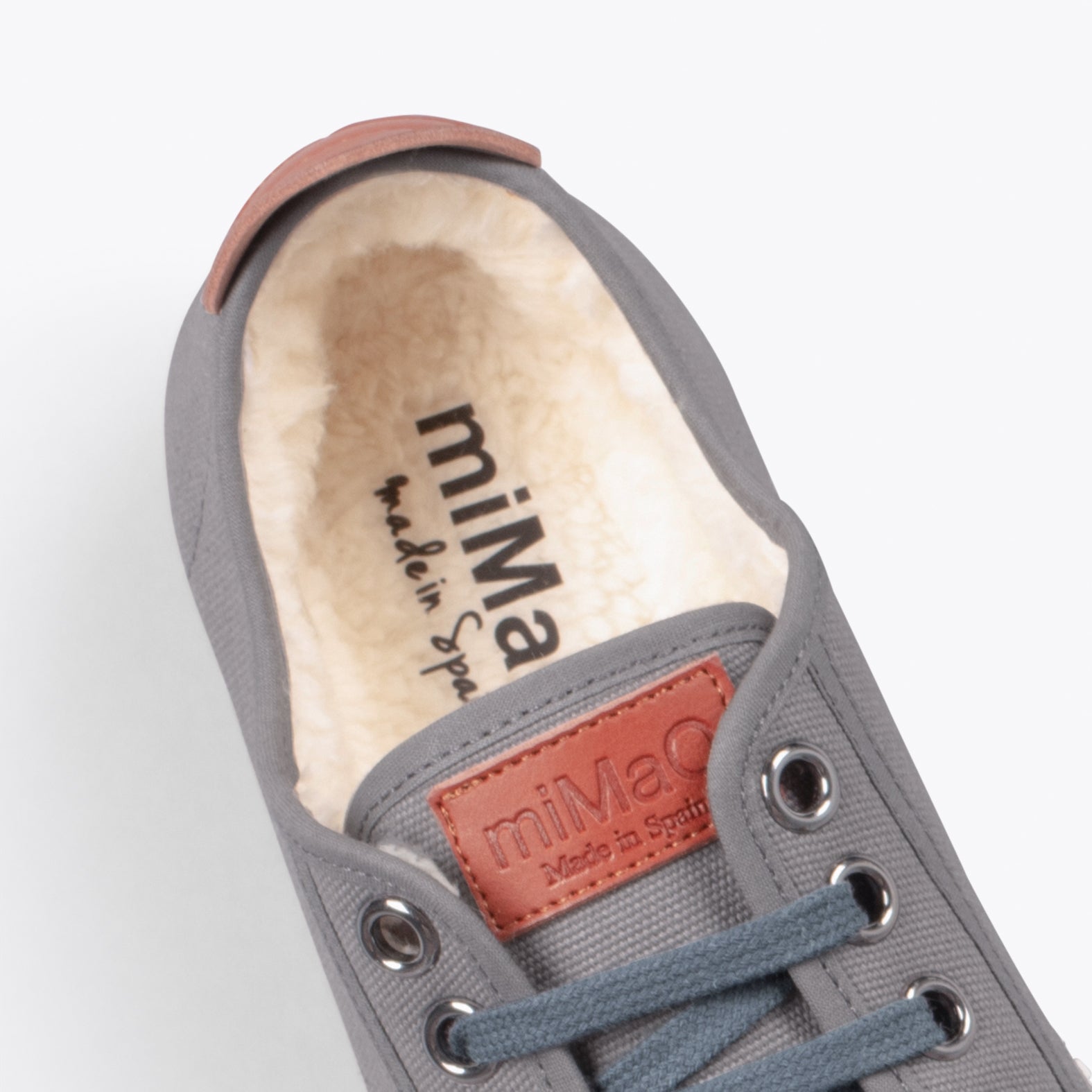 BAMBA – Zapatillas de lona hidrófuga con borreguito GRIS